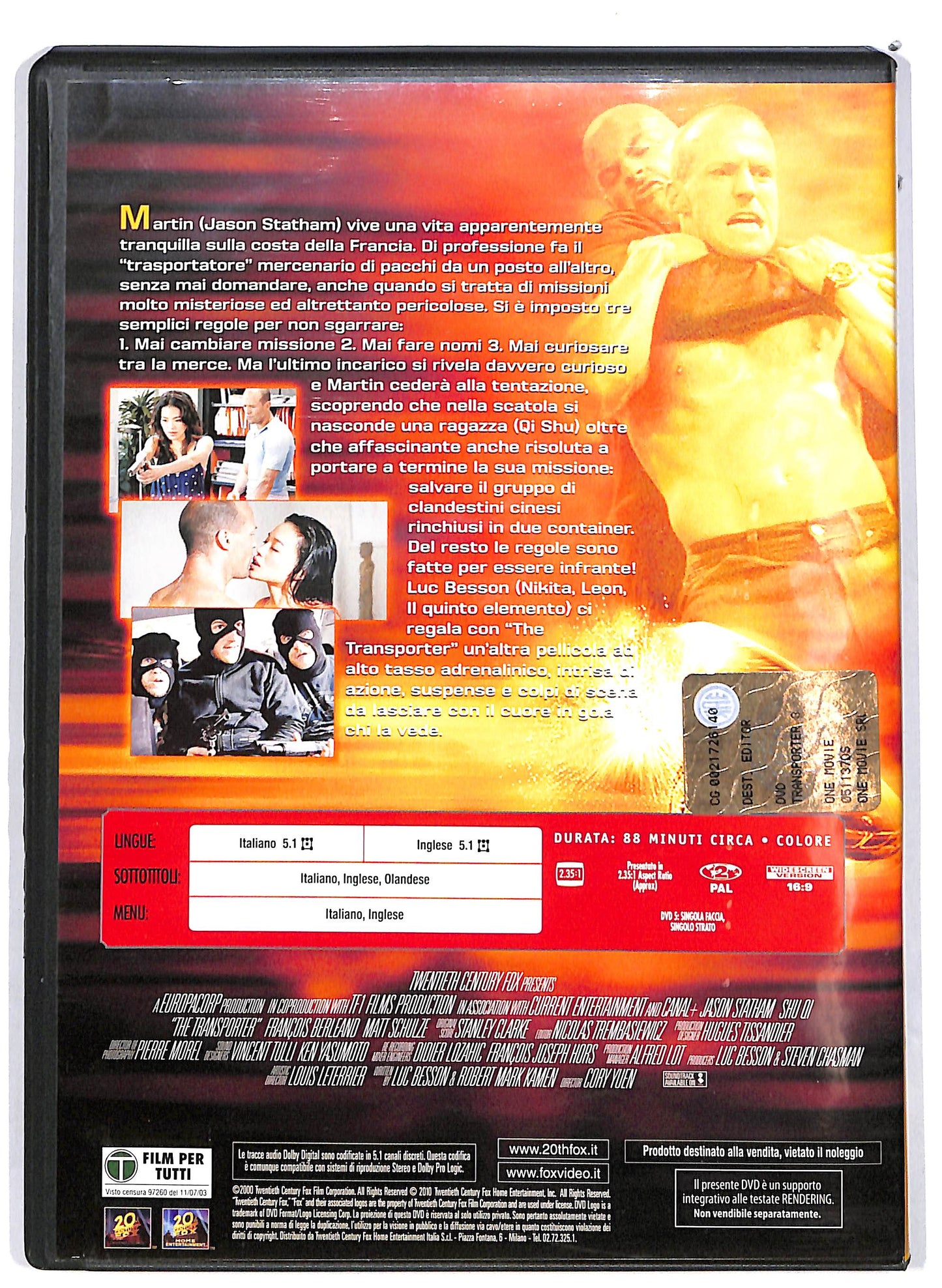 EBOND the transporter EDITORIALE NOLEGGIO DVD DB724117