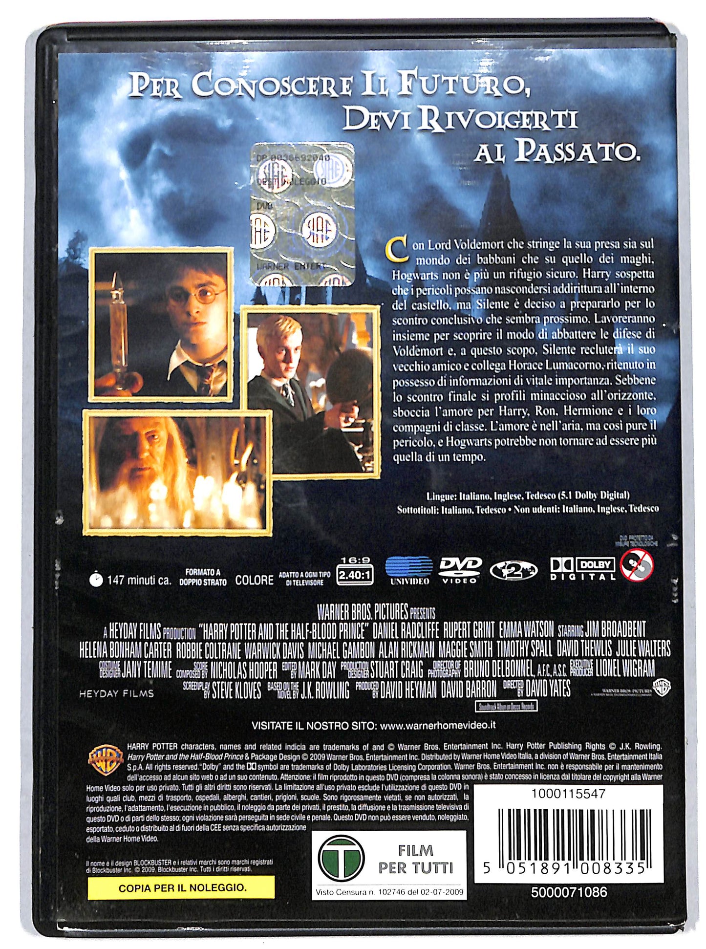 EBOND Harry Potter e il principe mezzosangue NOLEGGIO DVD DB724442