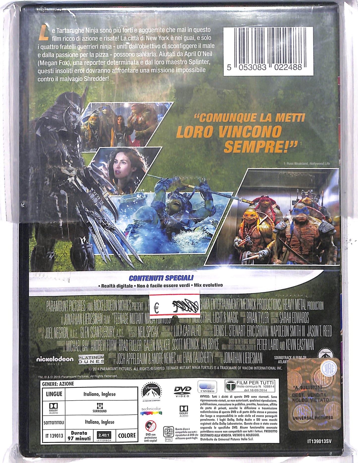 EBOND Tartarughe Ninja NOLEGGIO DVD DB724848