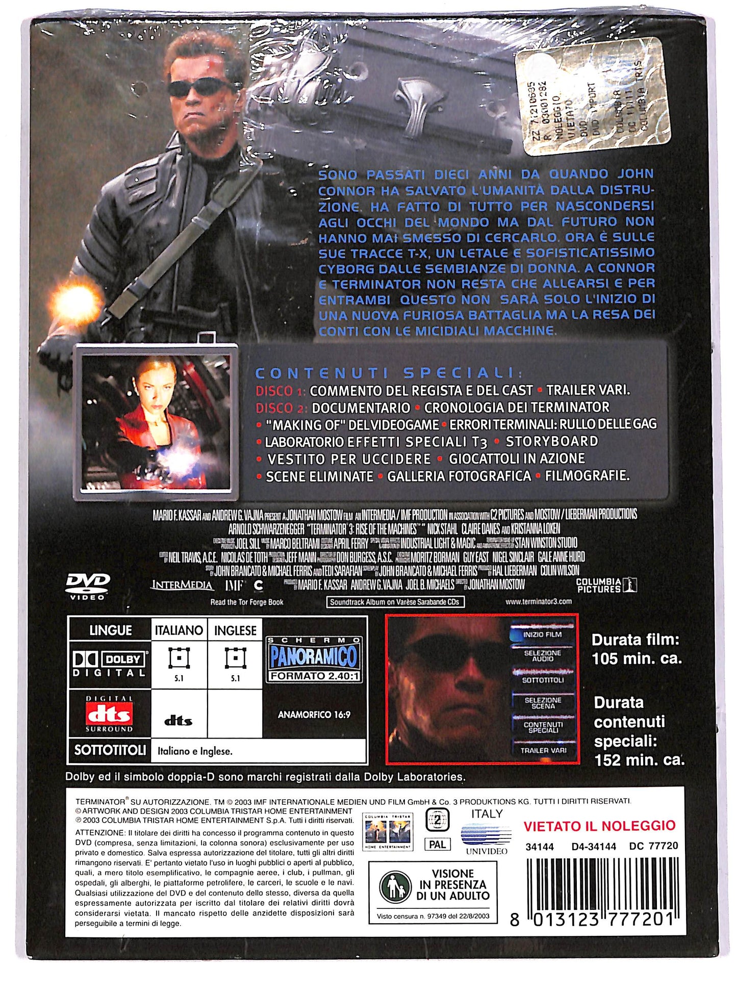 EBOND Terminator 3 - Le macchine ribelli DIGIPACK DVD DB725137