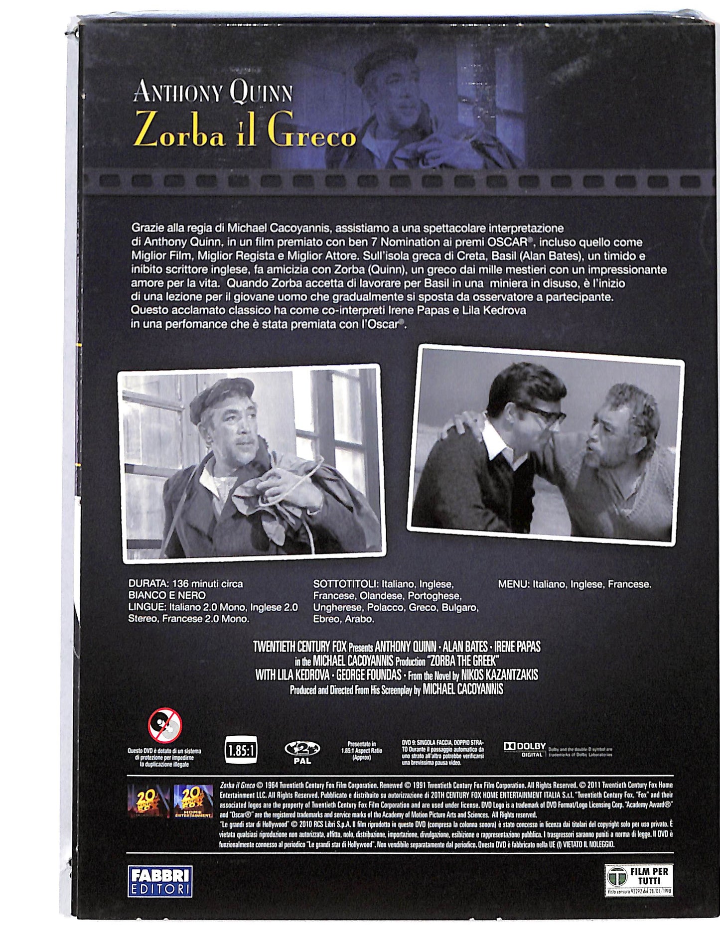 EBOND Le Grandi star di Hollywood - Zorba il greco EDITORIALE DVD DB725428