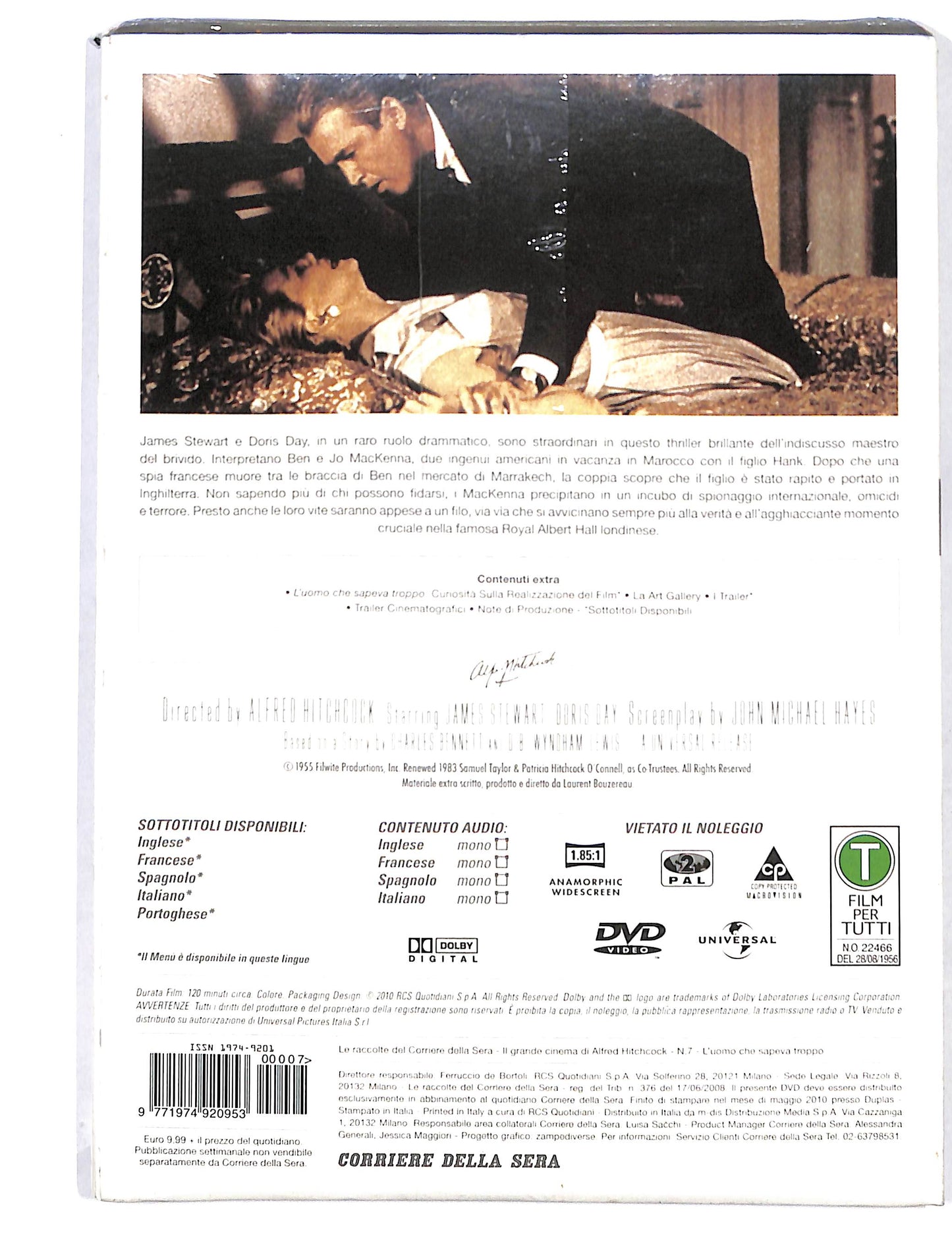 EBOND Hitchcook - l'uomo che sapeva troppo EDITORIALE DVD DB725461