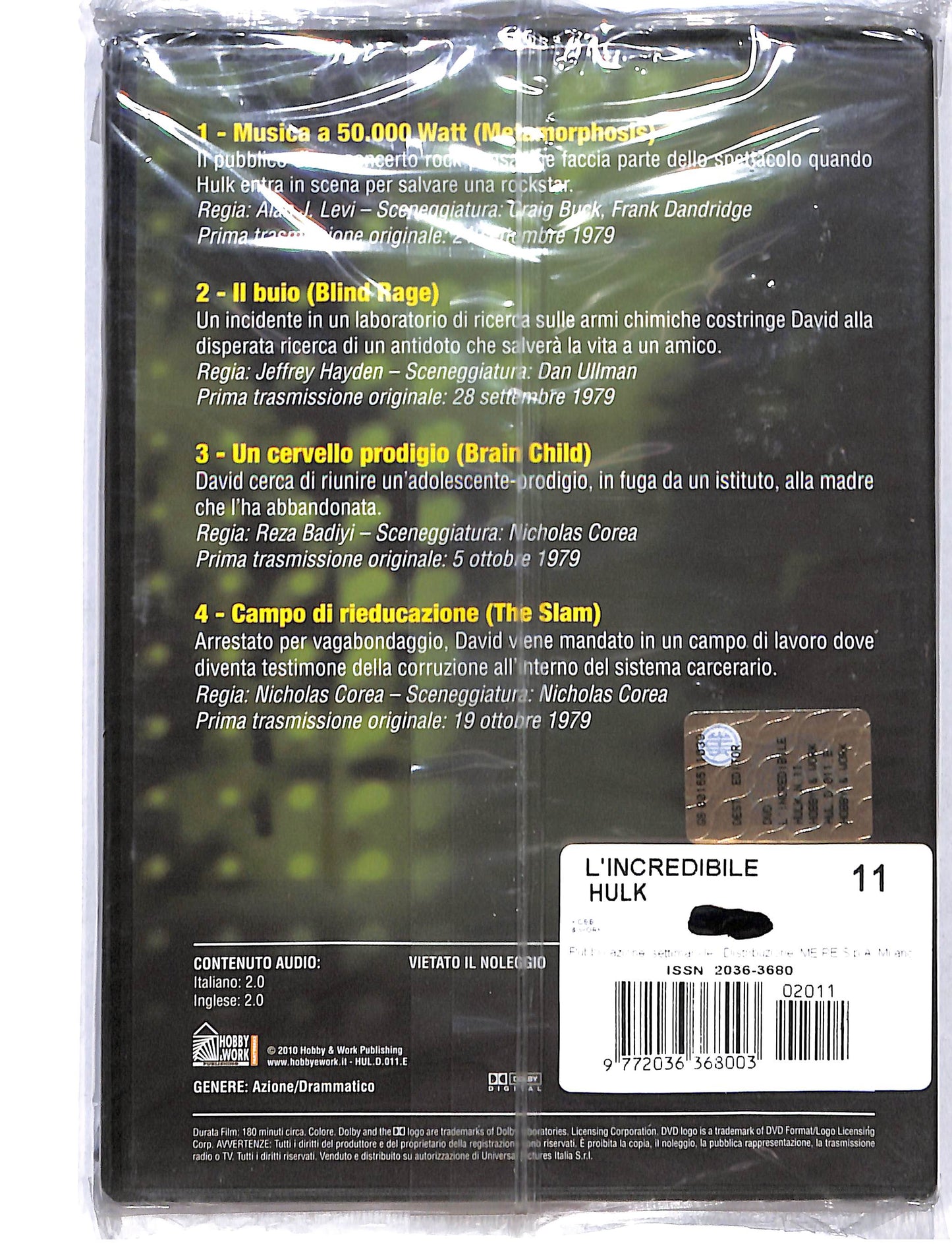 EBOND L'incredibile Hulk stagione 3 episodi 1 - 4 EDITORIALE DVD DB725616
