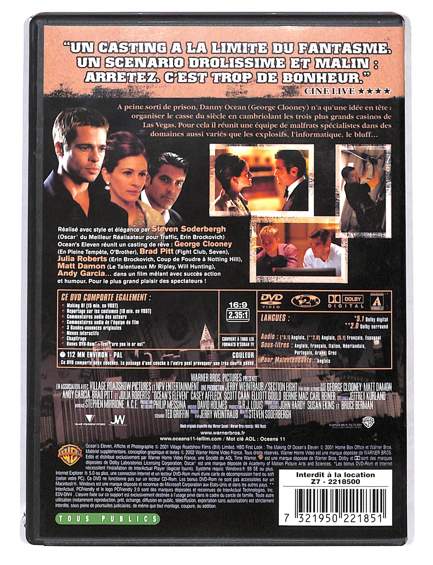 EBOND Ocean's Eleven Edizione Francia DVD DB725962