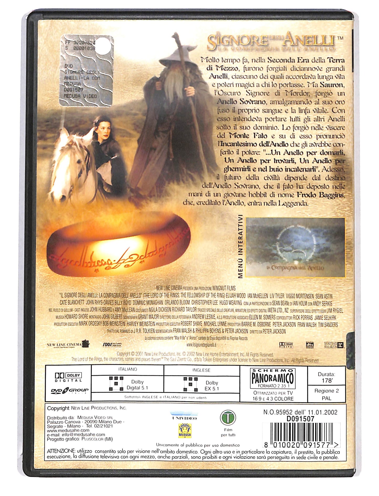EBOND Il Signore Degli Anelli La Compagnia Dell Anello NOLEGGIO DVD DB726106