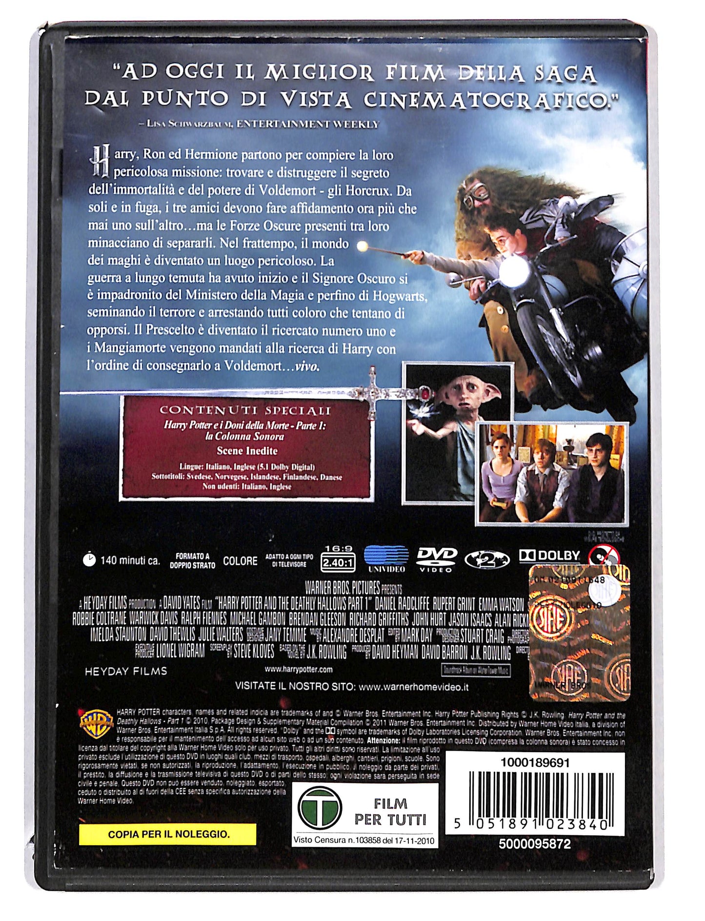 EBOND Harry Potter E I Doni Della Morte Parte I NOLEGGIO DVD DB726118