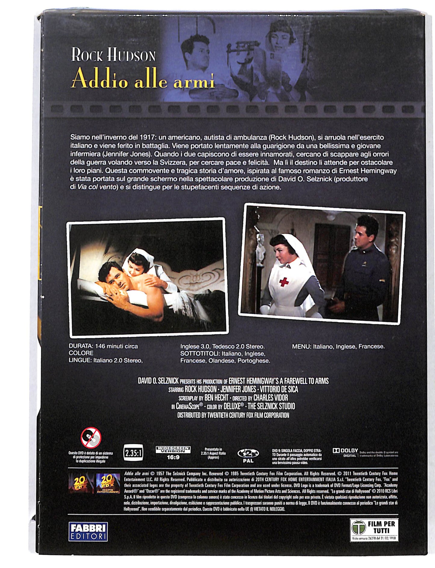 EBOND Le Grandi star di Hollywood - addio alle armi EDITORIALE DVD DB726158