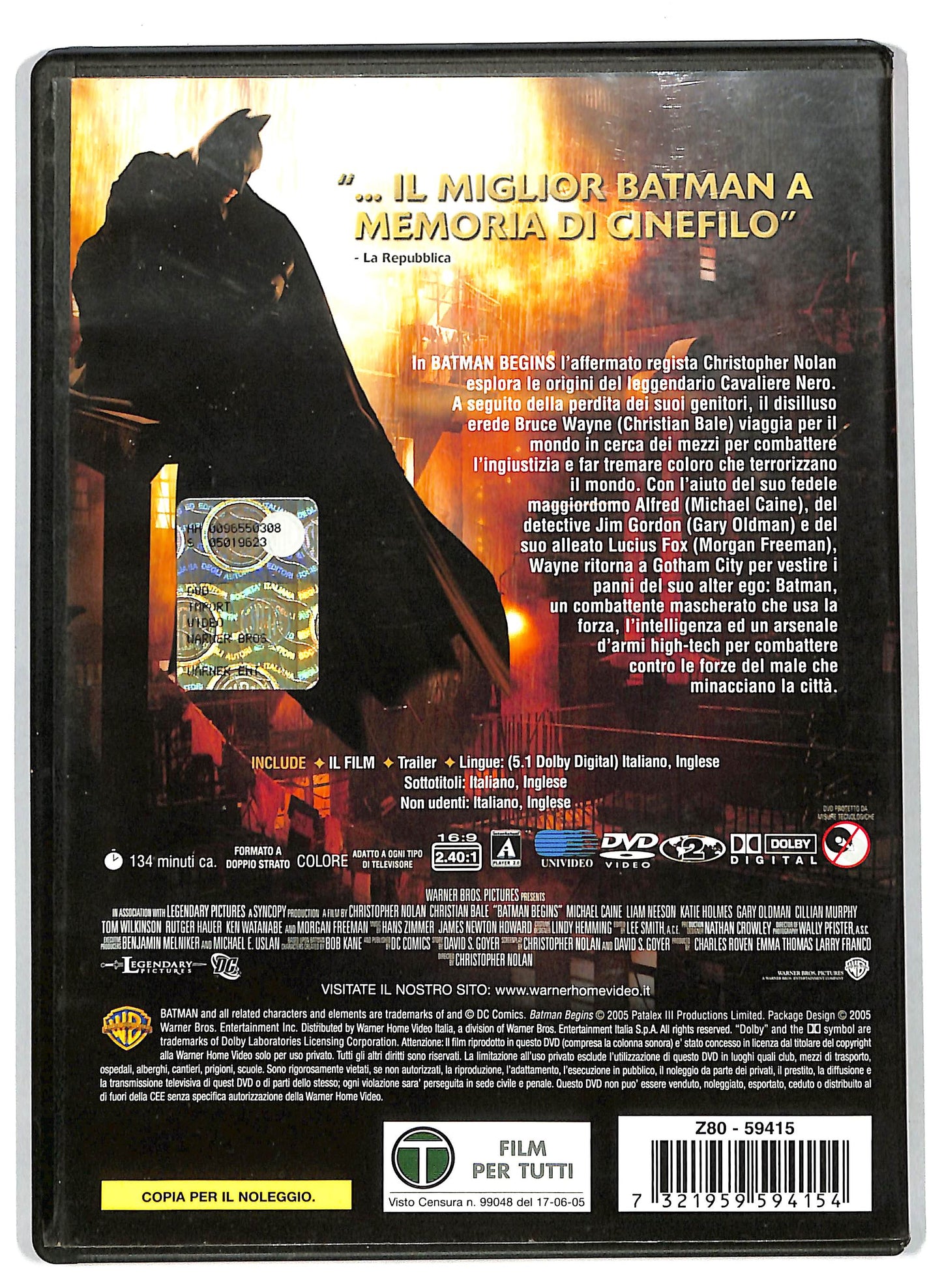 EBOND Batman Begins NOLEGGIO DVD DB726229