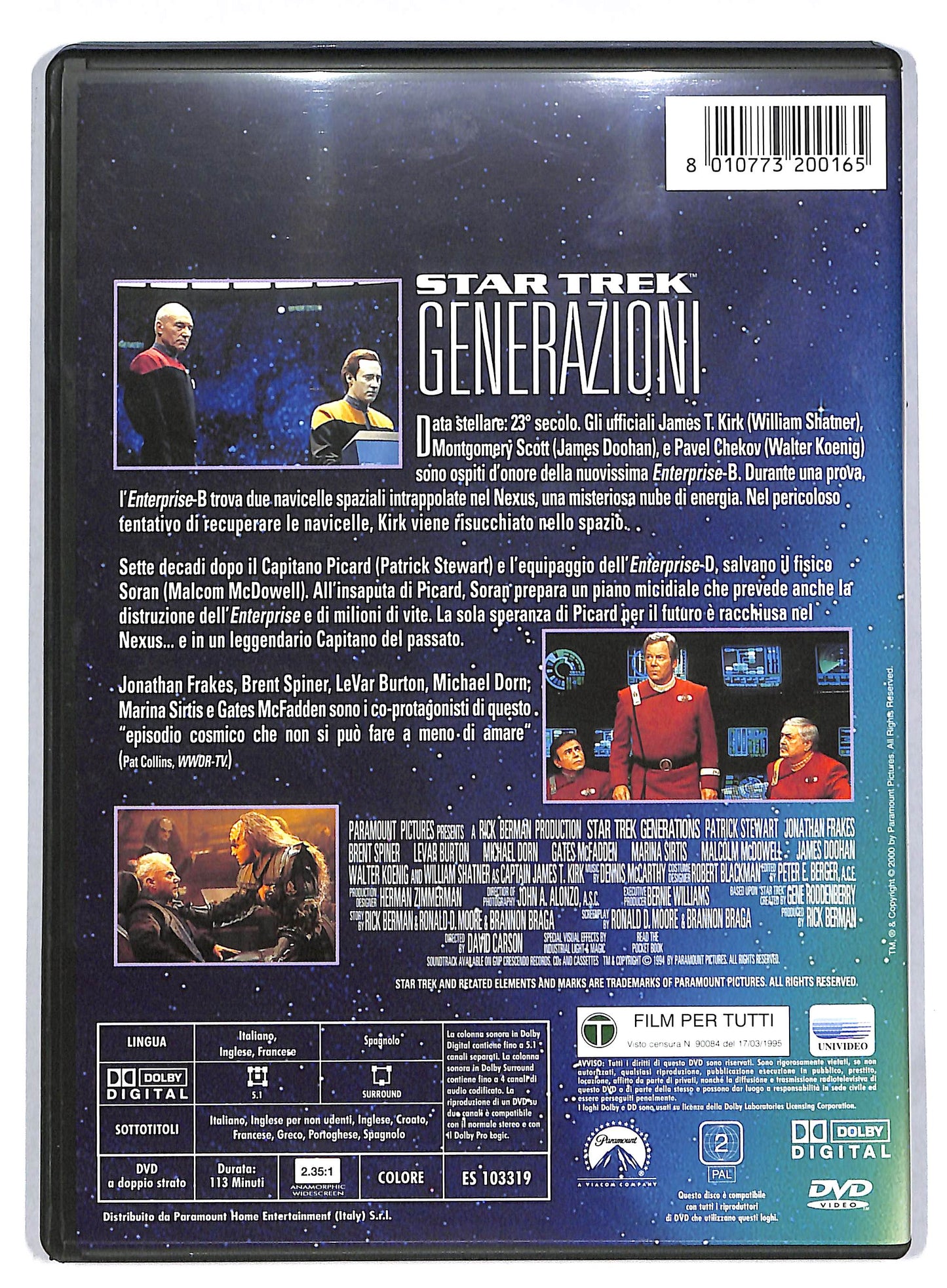 EBOND Star Trek - generazioni DVD DB727801