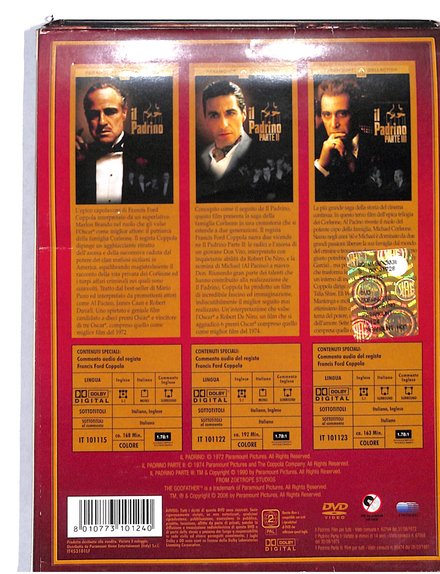 EBOND Il Padrino Collezione 3 dischi DVD DB727802