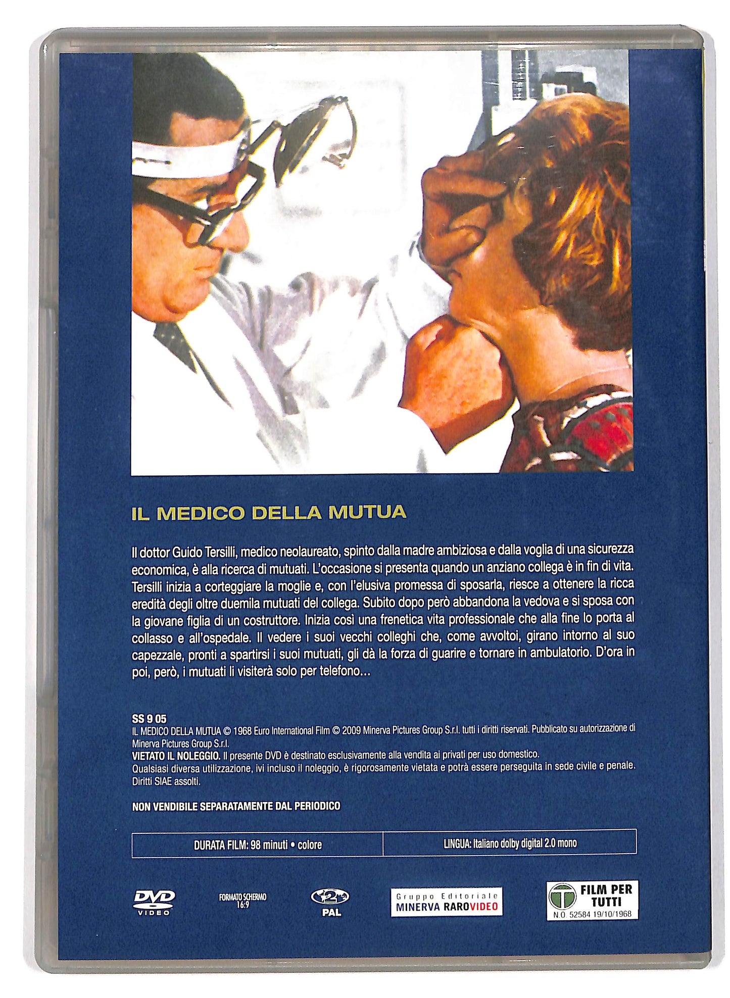 EBOND alberto Sordi - Il medico della mutua EDITORIALE DVD DB727956
