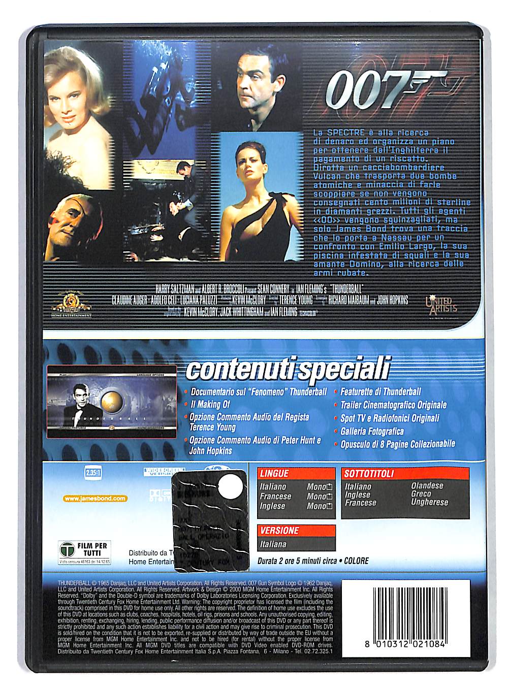 EBOND Agente 007 - Thunderball (Operazione tuono) EDIZIONE SPECIALE DVD DB729131