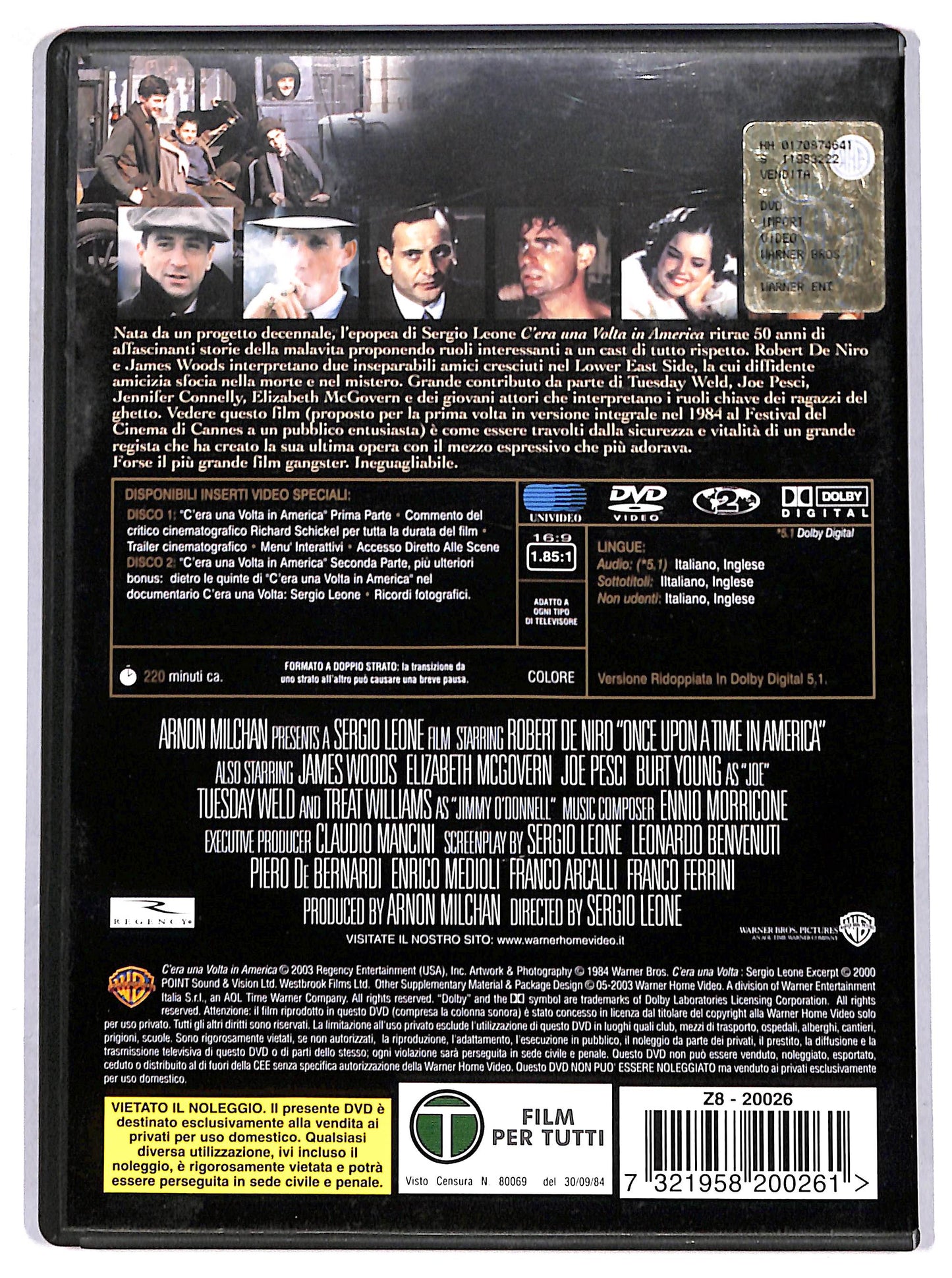 EBOND c'era una volta in america DVD DB729648