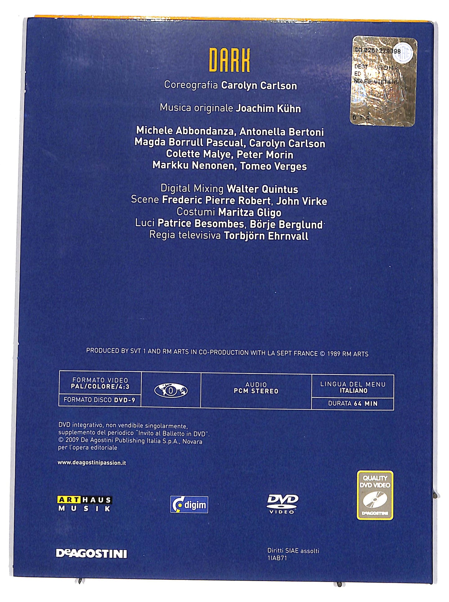 EBOND Invito al Balletto in vol 71 Dark EDITORIALE DVD DB729944