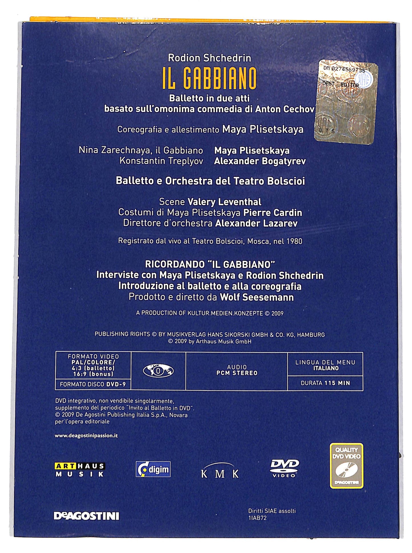 EBOND Invito al Balletto in vol 72 Il Gabbiano EDITORIALE DVD DB729945