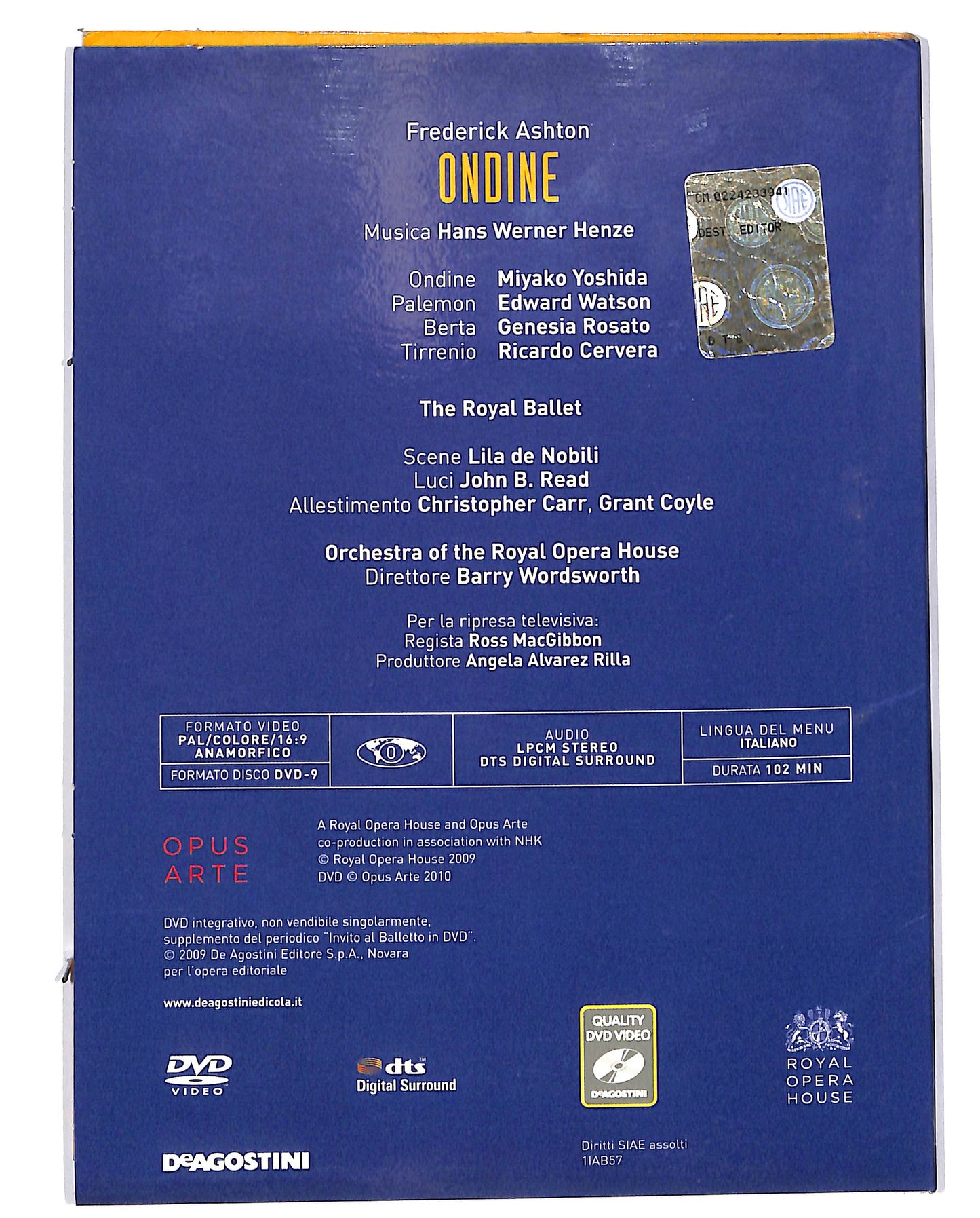 EBOND invito al balletto Frederick Ashton - Ondine Vol 57 EDITORIALE DVD DB729956