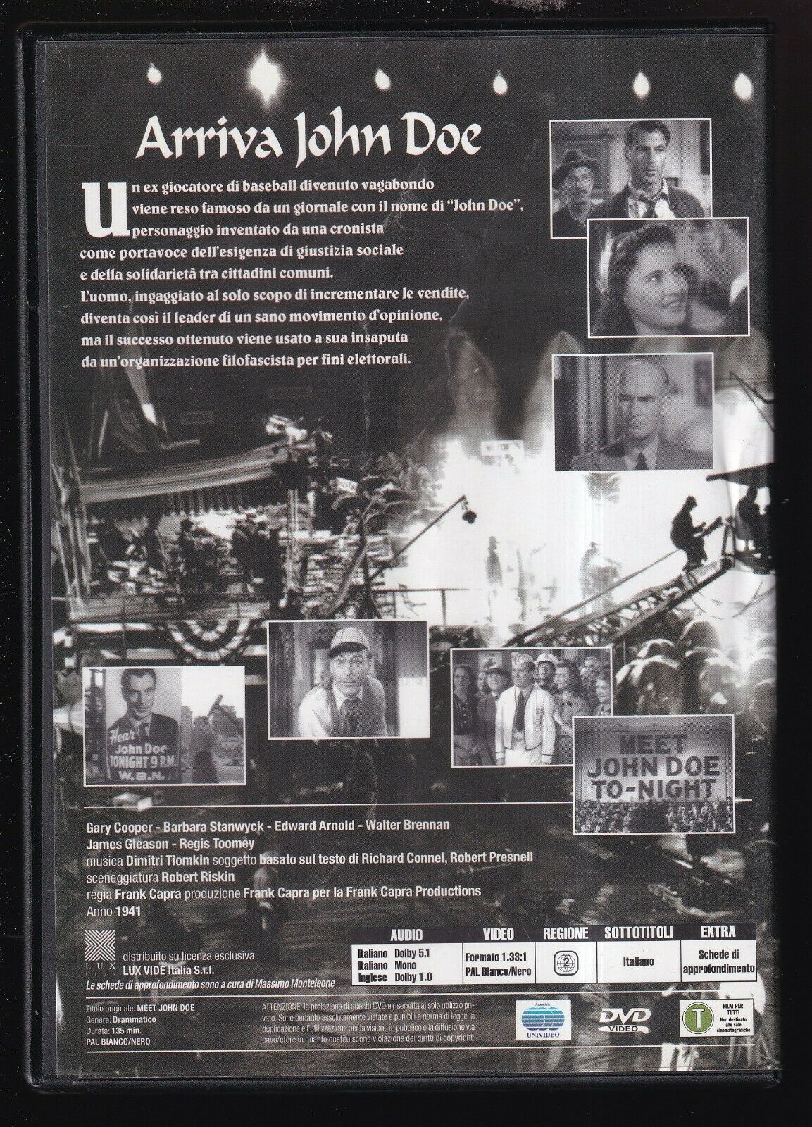 EBOND Arriva John Doe (1941) Editoriale DVD DB730344