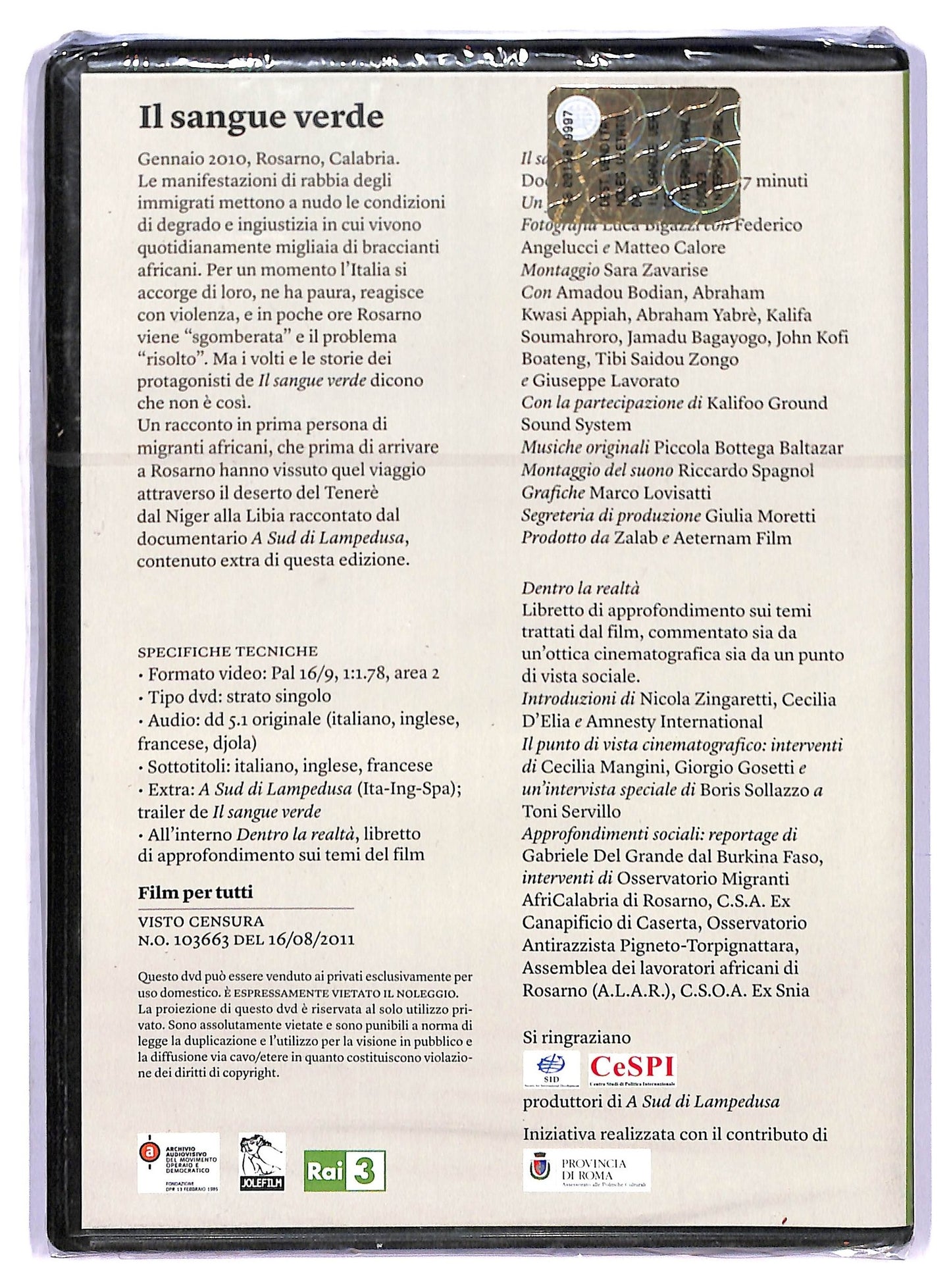 EBOND Il sangue verde EDITORIALE DVD DB733153