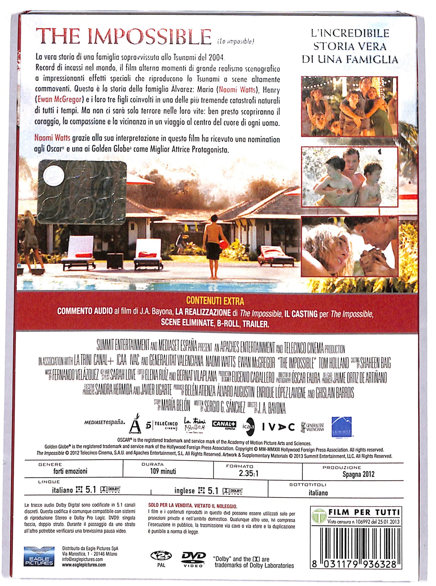EBOND the impossible NOLEGGIO DVD DB734323