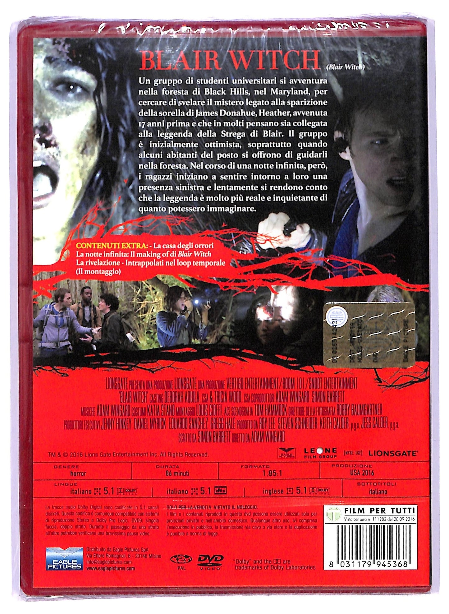 EBOND Blair Witch NOLEGGIO DVD DB734345
