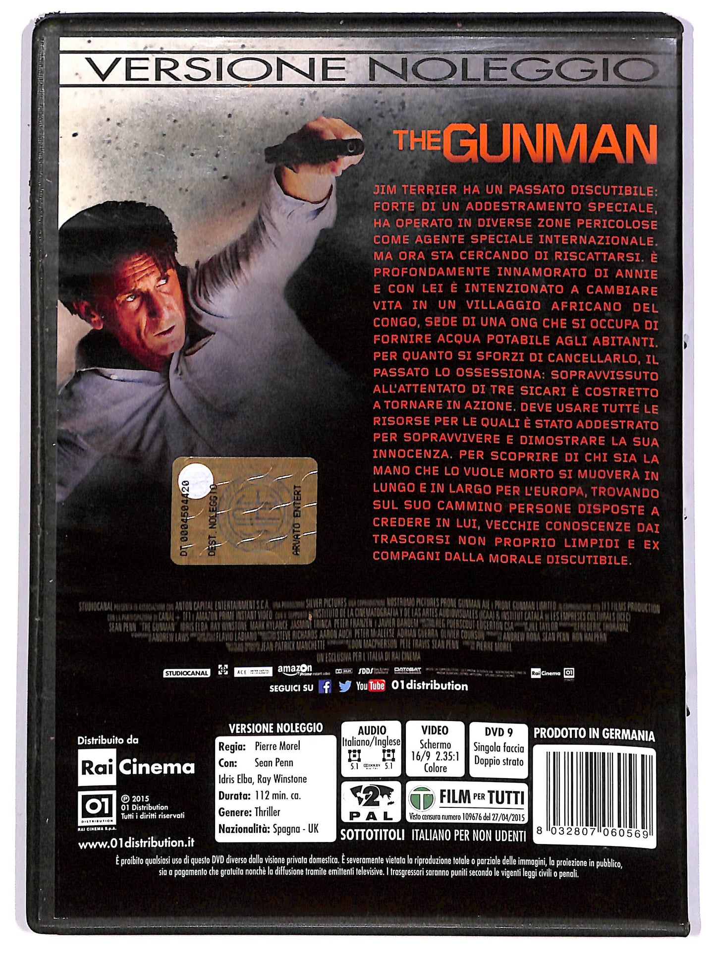 EBOND The Gunman Noleggio DVD DB734349