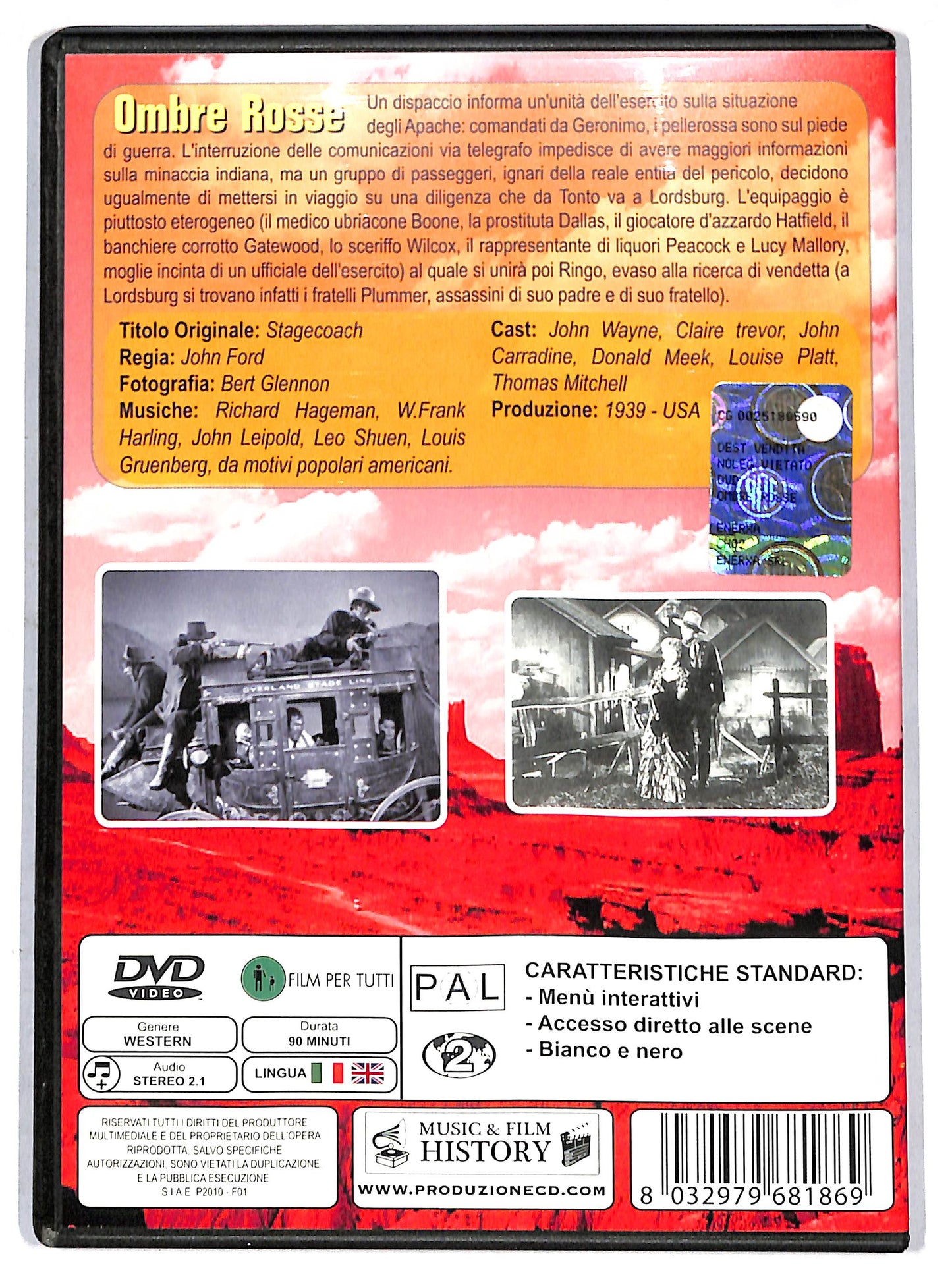 EBOND ombre rosse DVD DB734457