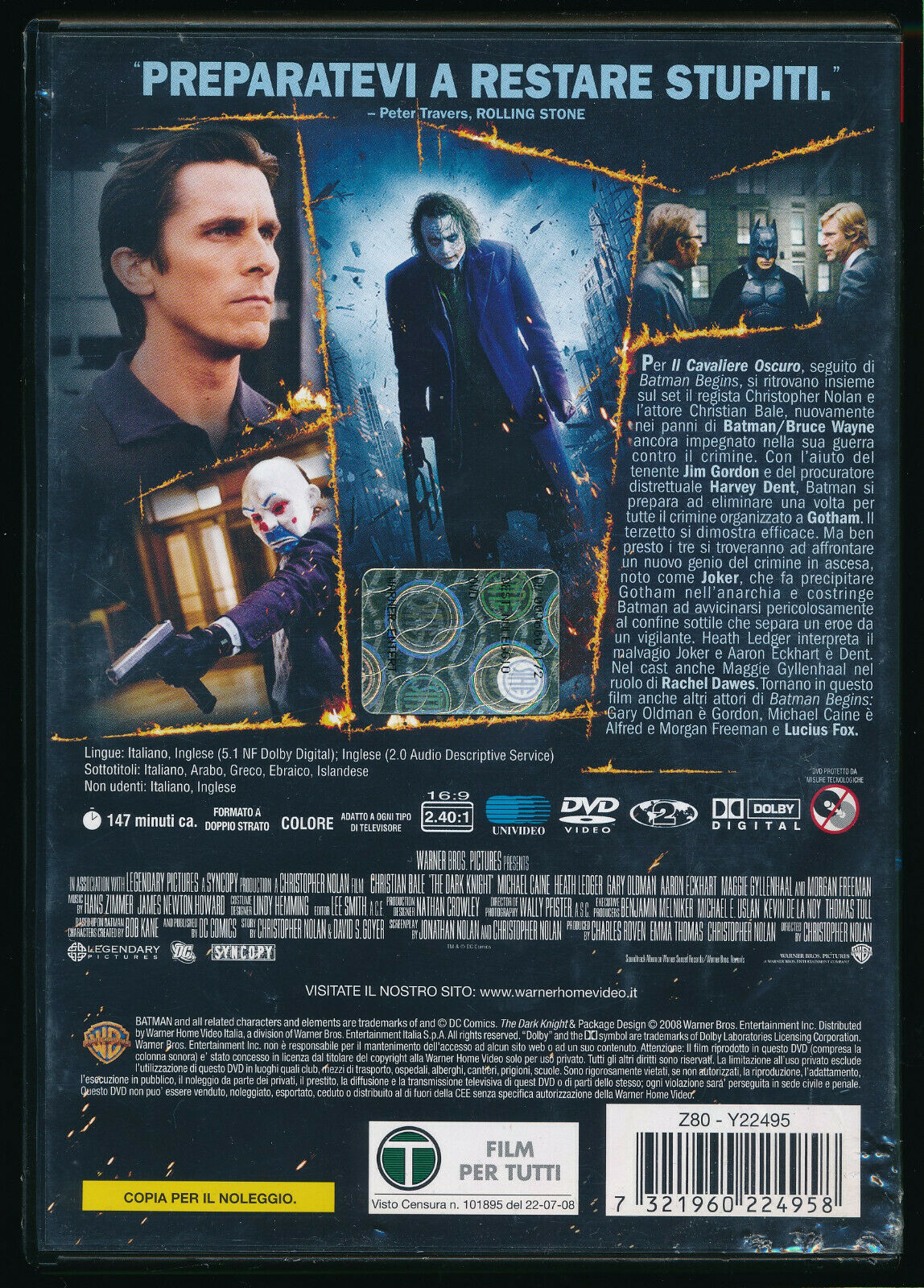 EBOND Il Cavaliere Oscuro Ex Noleggio DVD DB734926