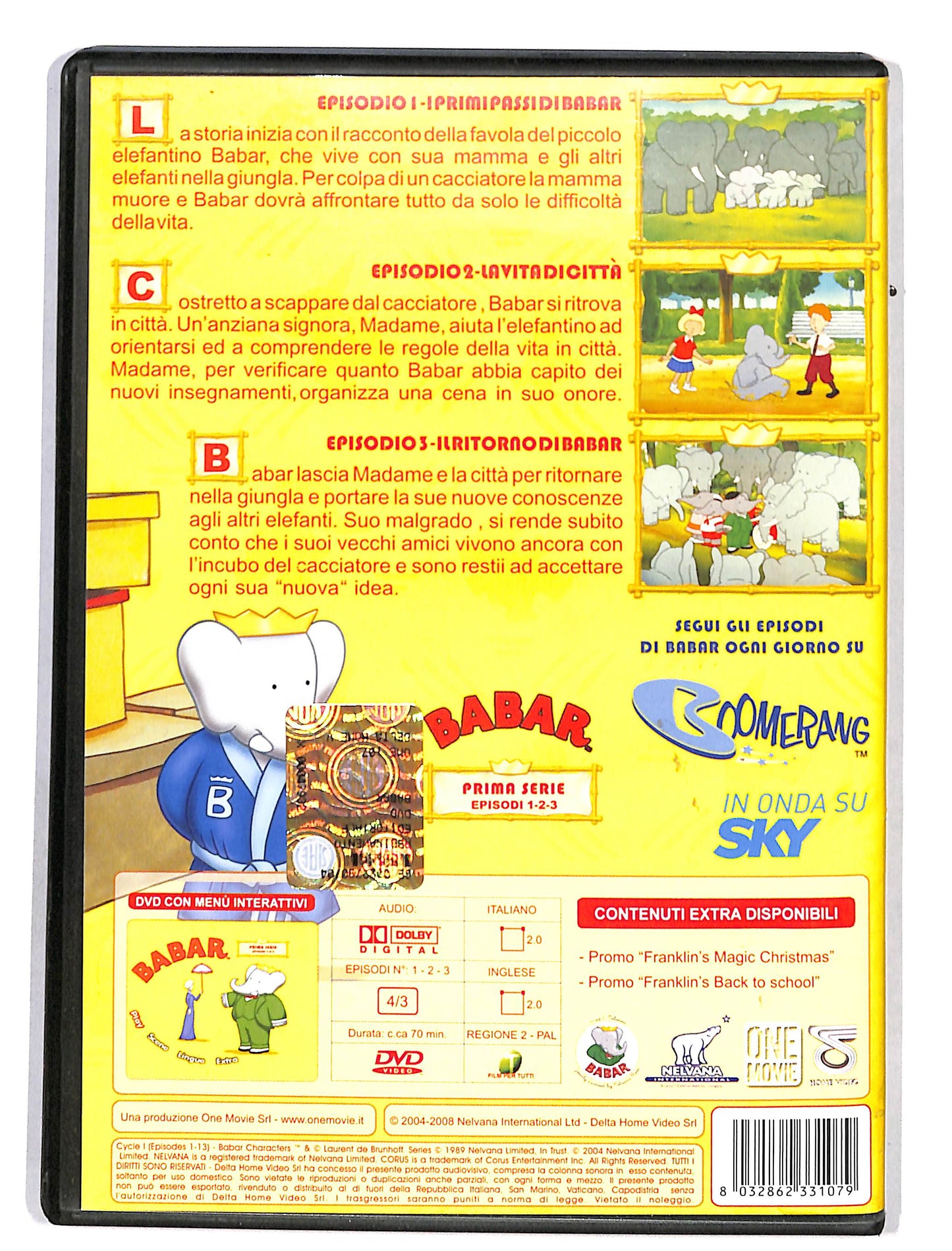 EBOND Babar prima serie episodi 1-2-3 DVD DB735645