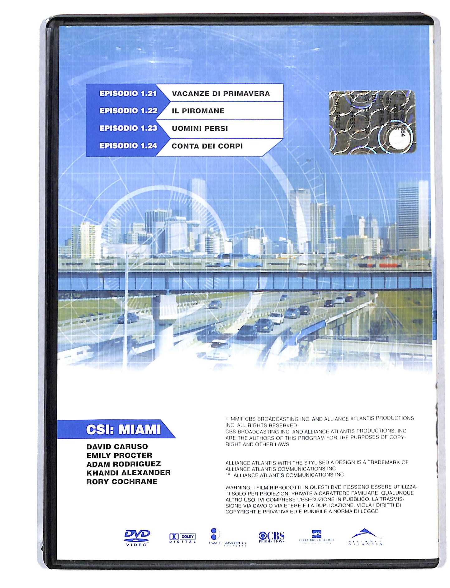 EBOND CSI Miami prima Stagione disco 6 episodi 1.21-1.24 DVD DB735822