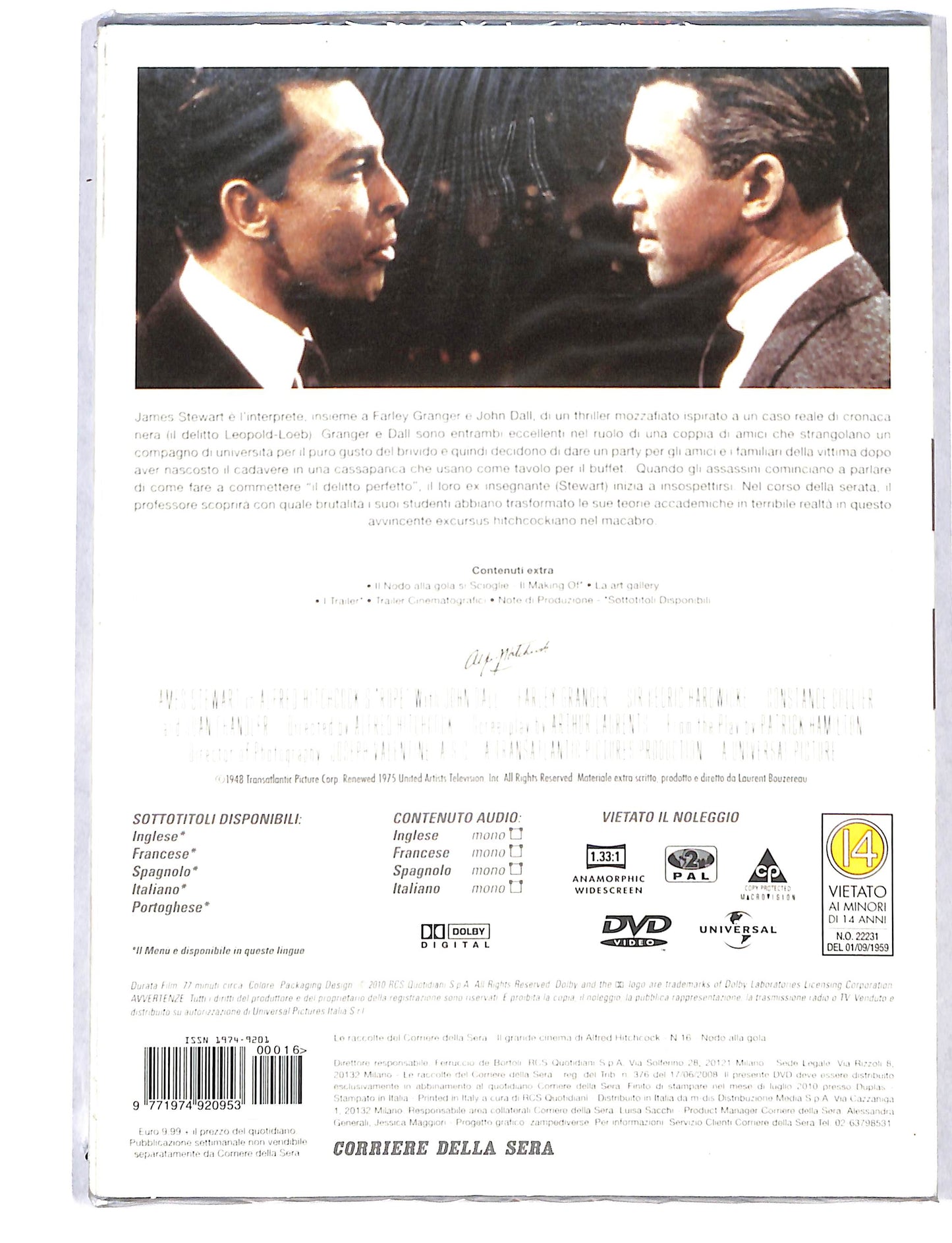 EBOND Hitchcock - Nodo alla gola vol.16 EDITORIALE DVD DB735855