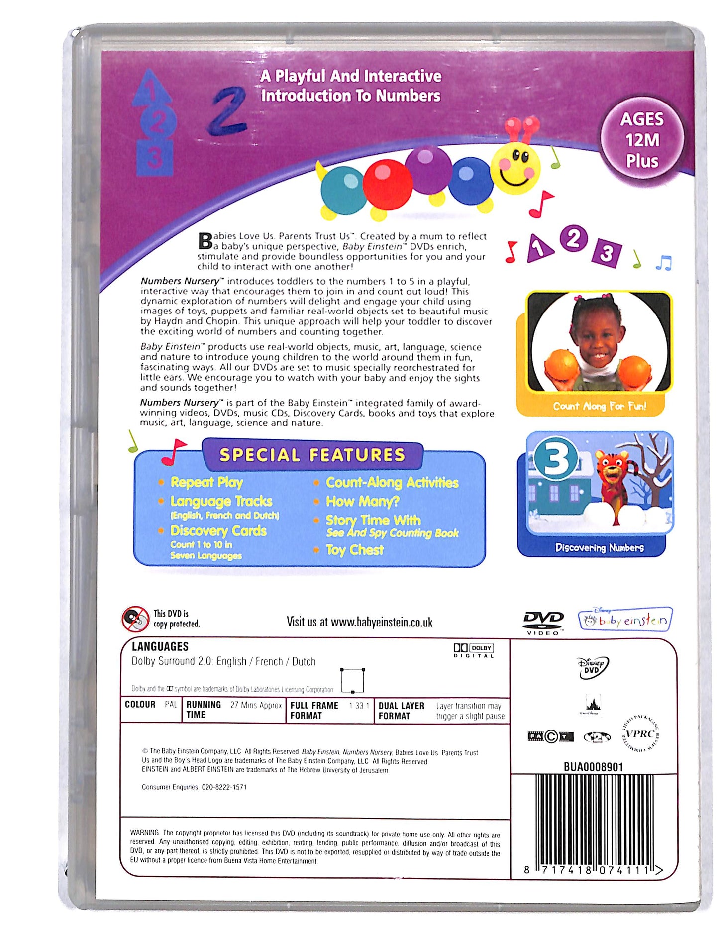 EBOND Baby einstein - Numbers Nursey discovering 1 to 5 DVD DB736112