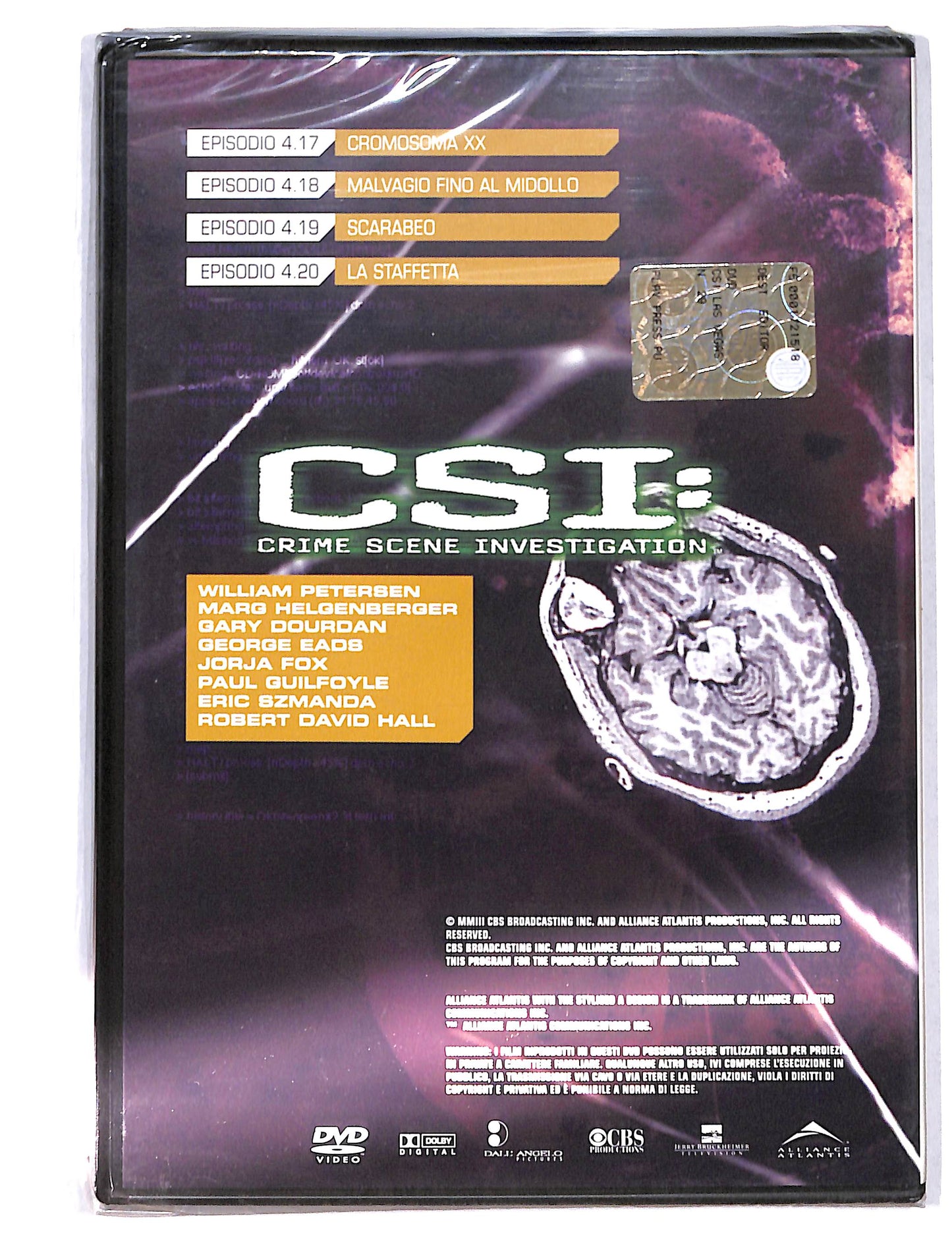 EBOND CSI Quarta Stagione disco 5 episodi 4.17 - 4.20 DVD DB736163