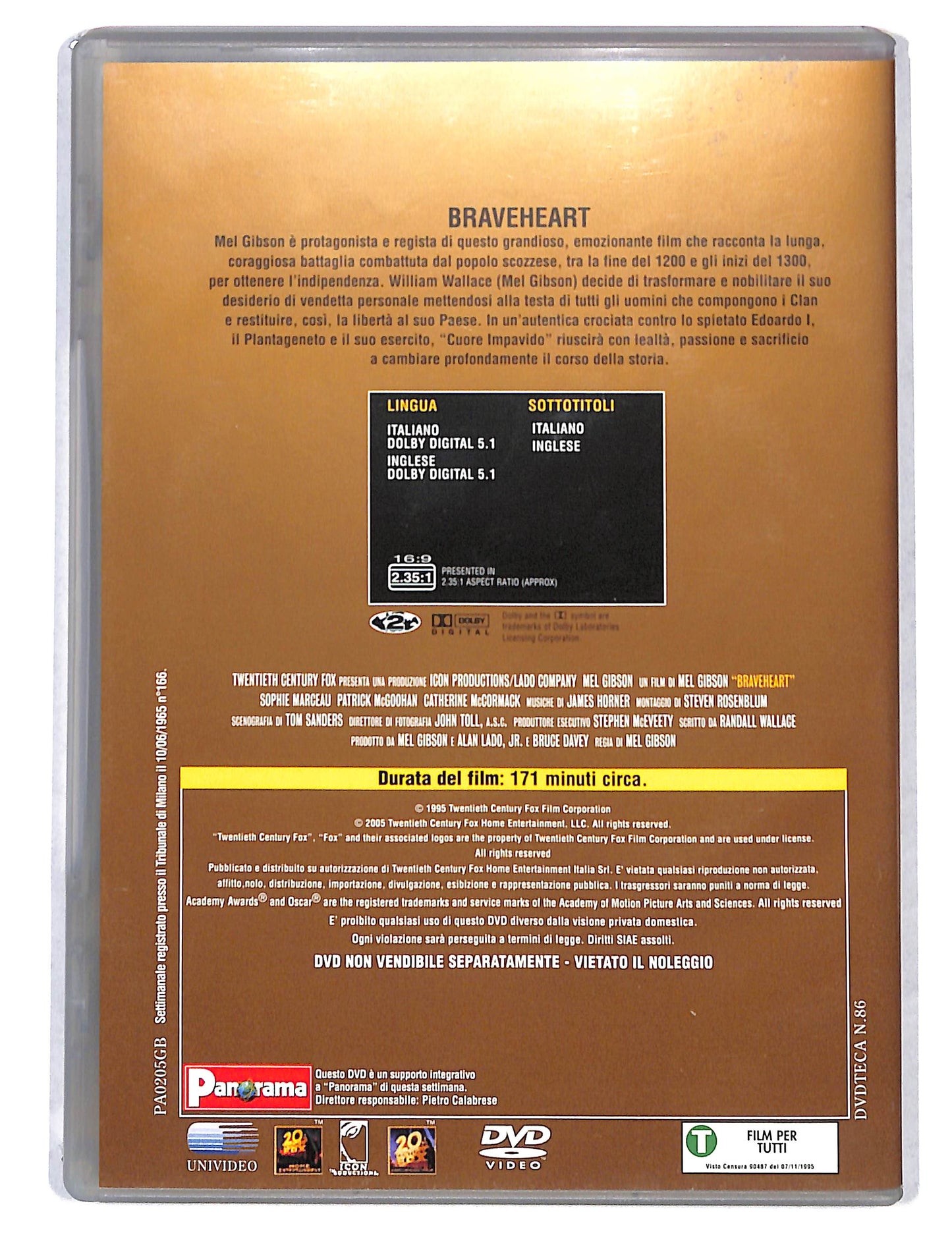 EBOND Le Grandi Battaglie - Braveheart EDITORIALE DVD DB736332