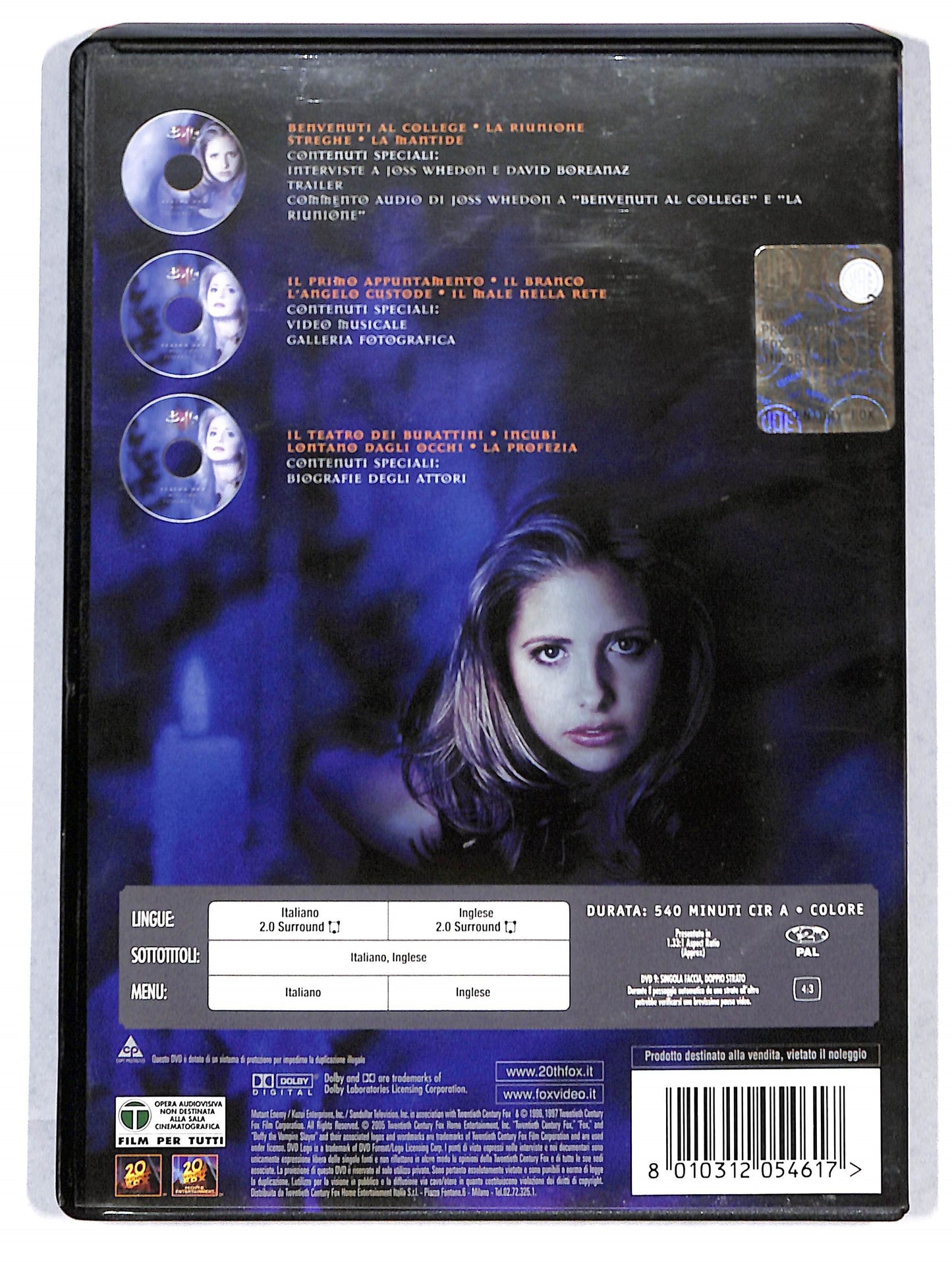 EBOND Buffy l'ammazzavampiri Stagione 01 episodi 1-12 DVD DB736337