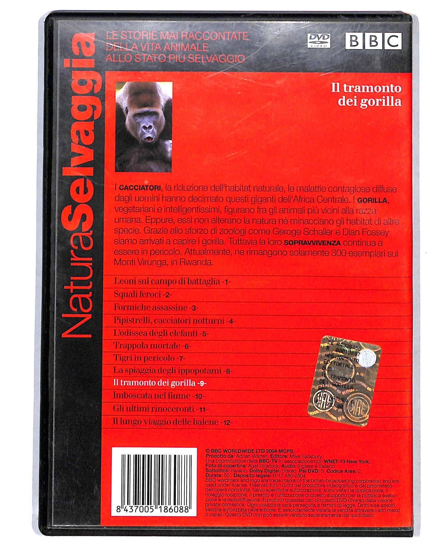 EBOND Natura selvaggia vol.9 il tramonto dei gorilla DVD DB736622
