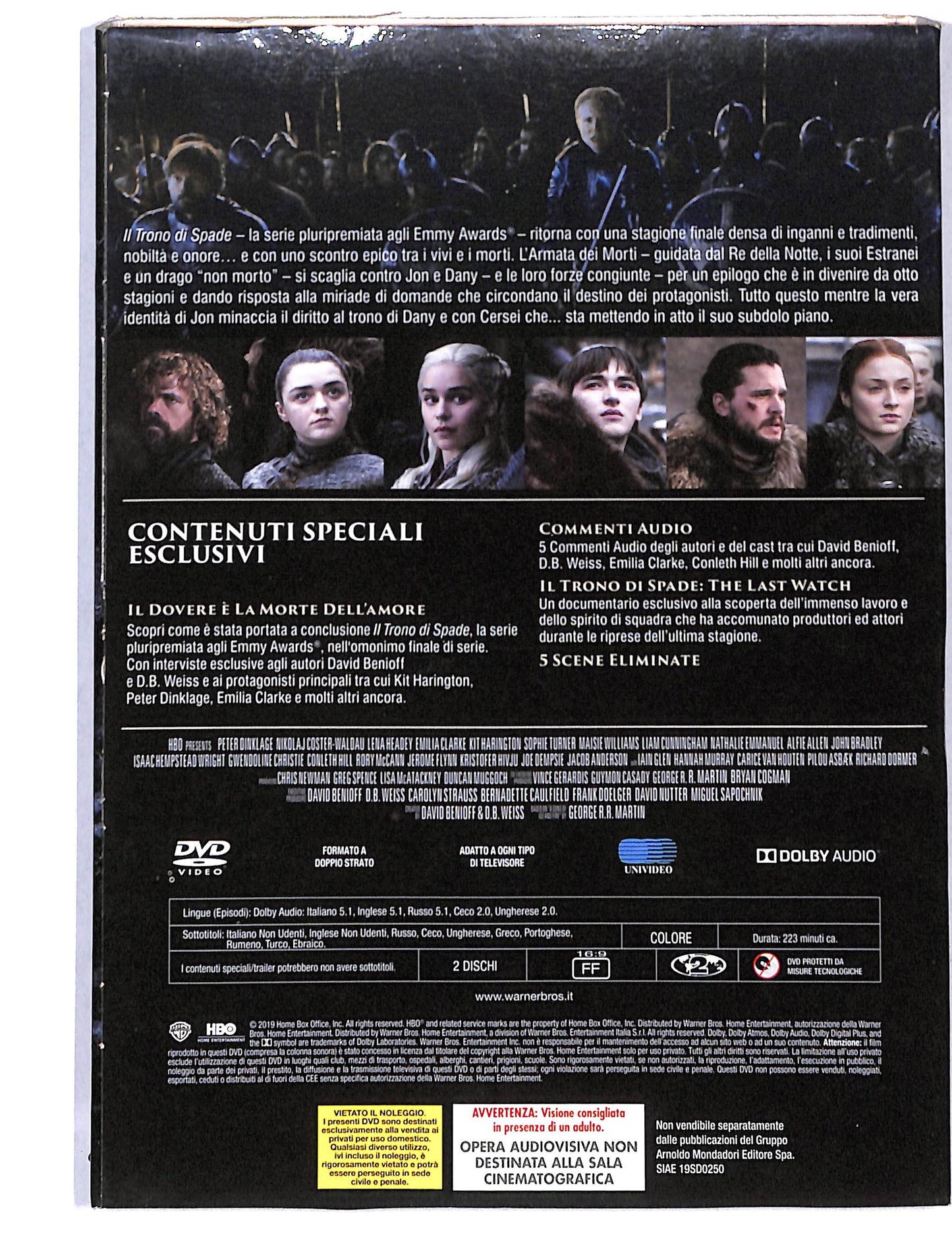 EBOND Il Trono di spade l'ottava stagione parte 2 EDITORIALE DVD DB736801
