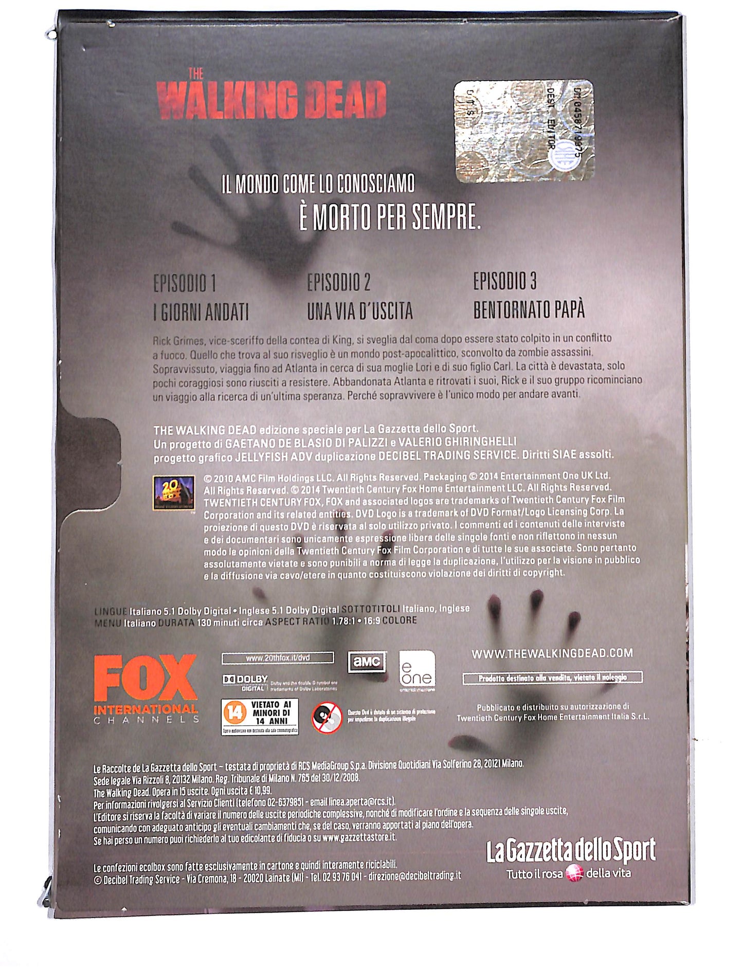 EBOND The Walking dead stagione 1 episodi 1-2-3 EDITORIALE DVD DB736810