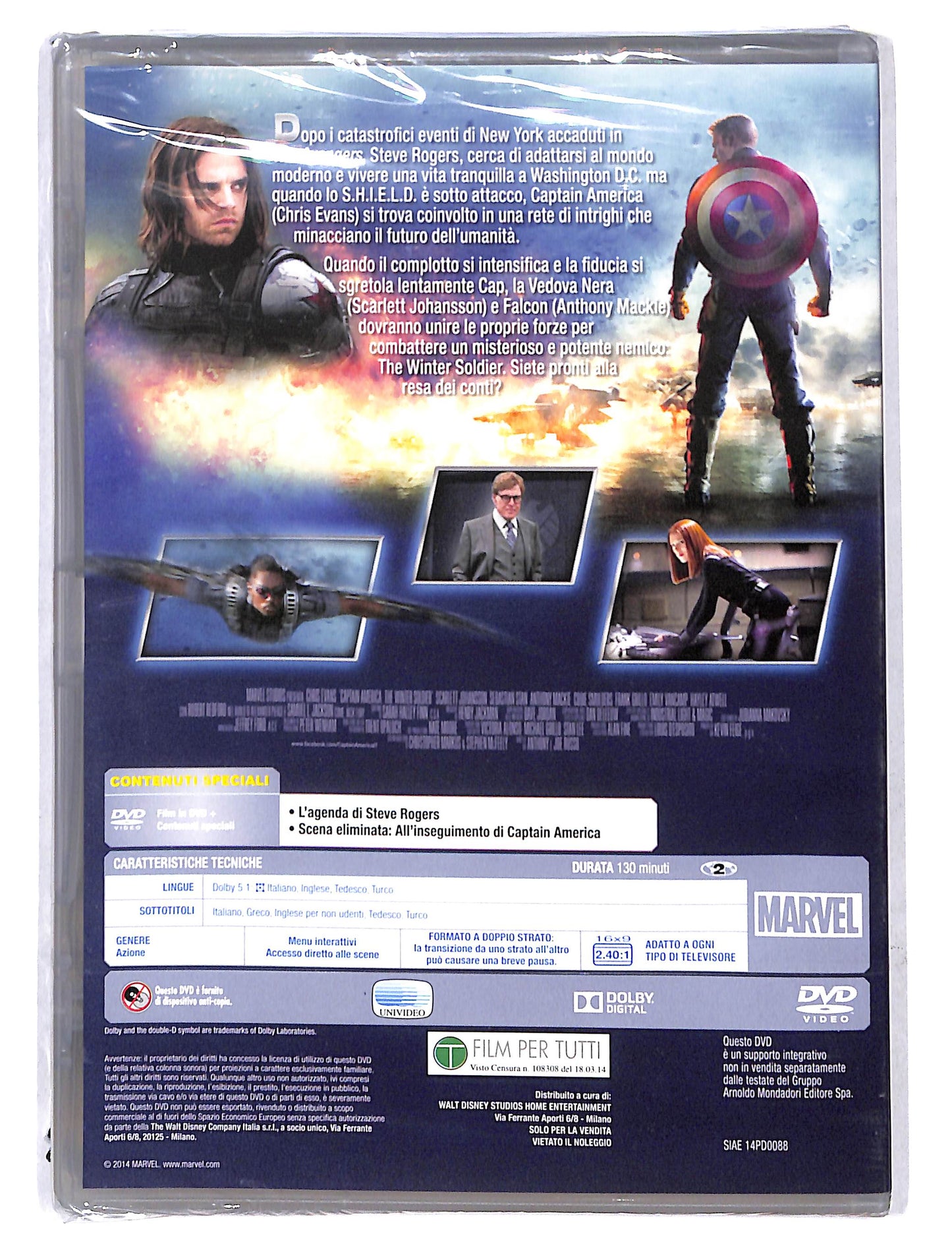 EBOND Captain America the winter soldier EDITORIALE DVD DB736828