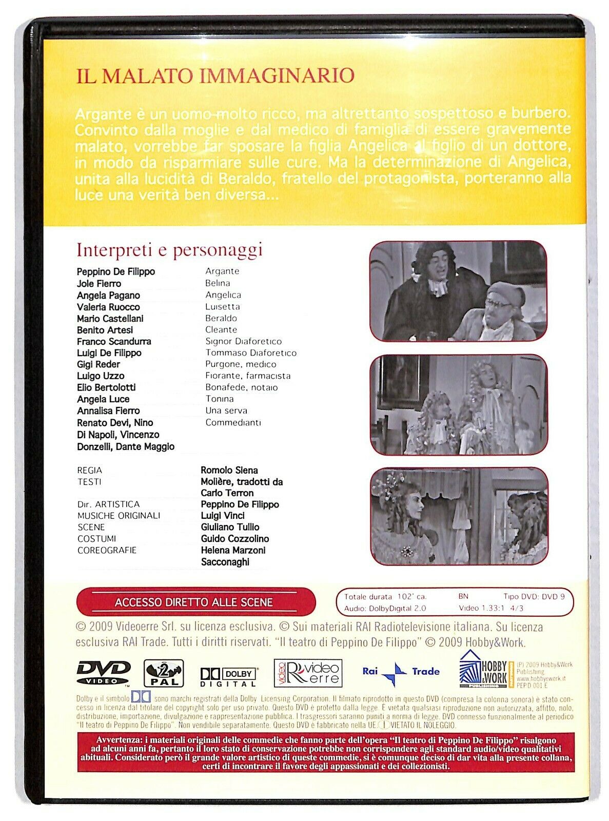 EBOND Il Malato Immaginario Di Moliere Il Teatro Peppino De Filippo DVD DB736829
