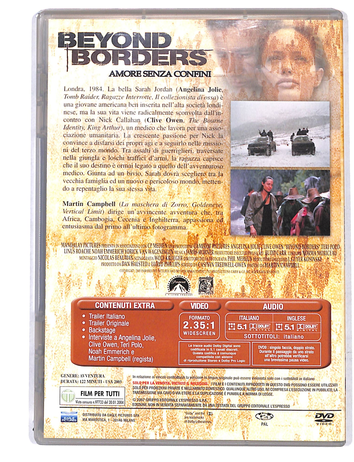 EBOND Beyond Borders amore senza confini DVD DB736837
