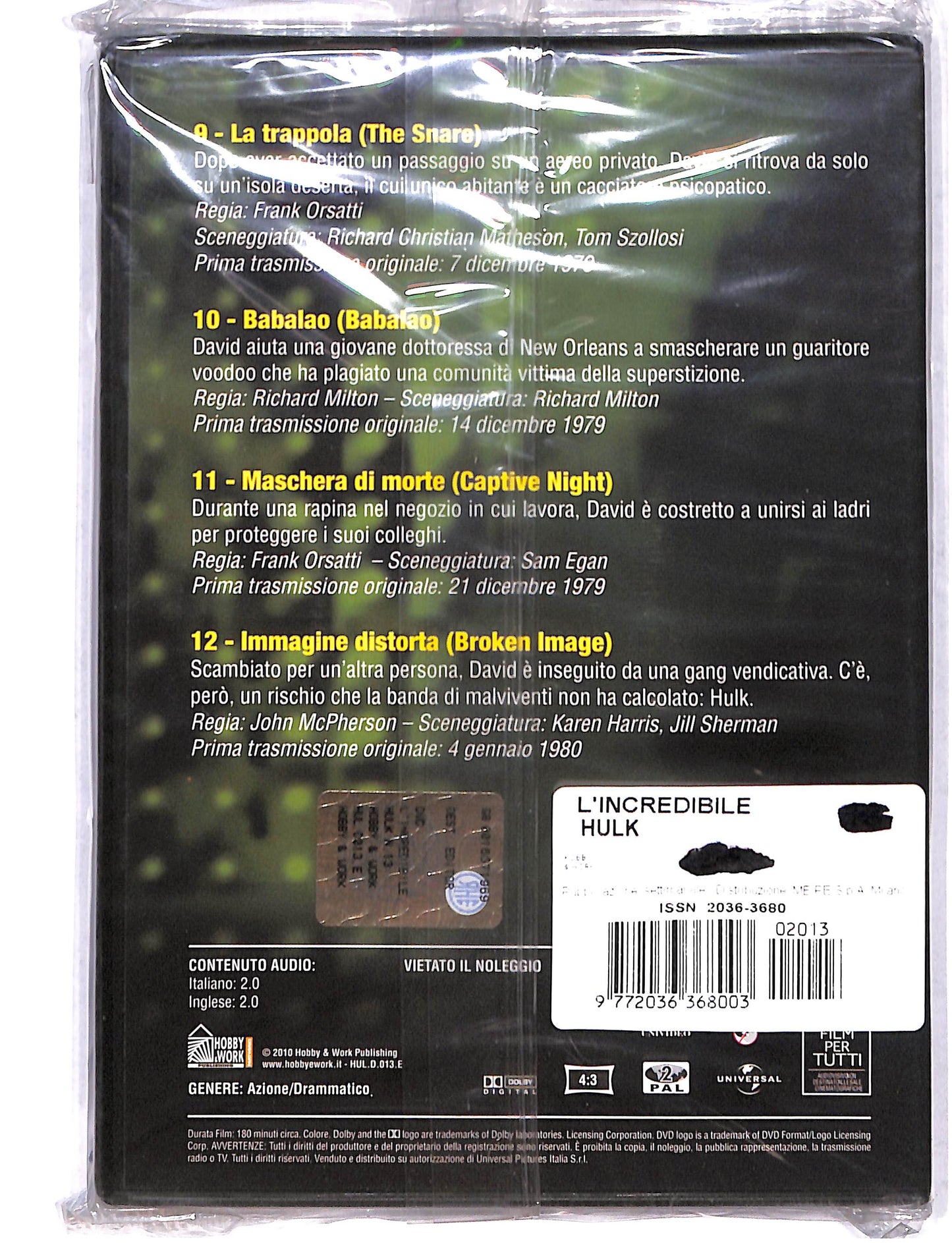 EBOND L'incredibile Hulk Stagione 3 episodi 9 -12 EDITORIALE DVD DB736849