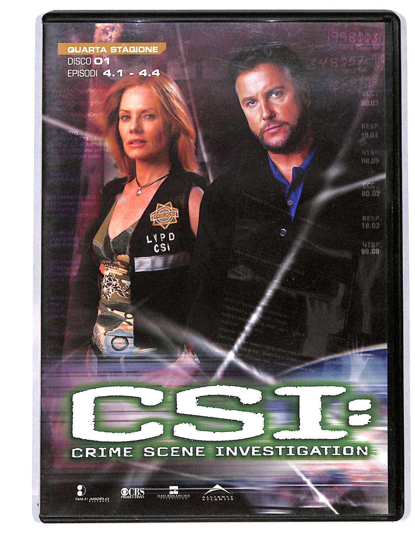 EBOND CSI quarta stagione disco 1 episodi 4.1- 4.4 EDITORIALE DVD DB737301