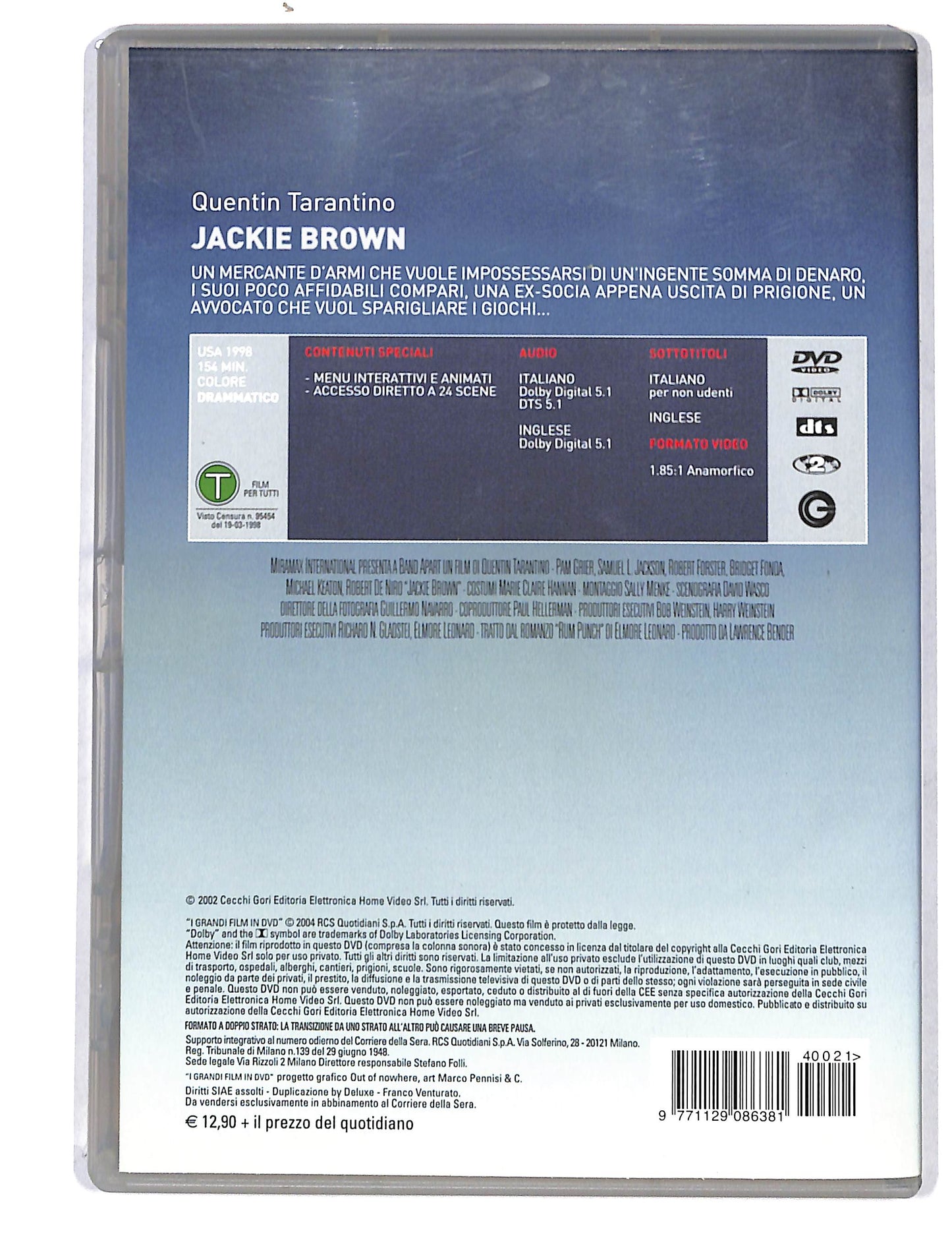 EBOND I Grandi Film in dvd - Jackie Brown EDITORIALE DVD DB738104