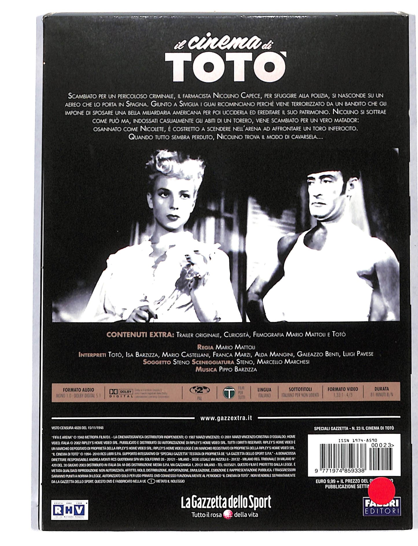 EBOND Il cinema di toto - Fifa e Arena vol.23 EDITORIALE DVD DB738114