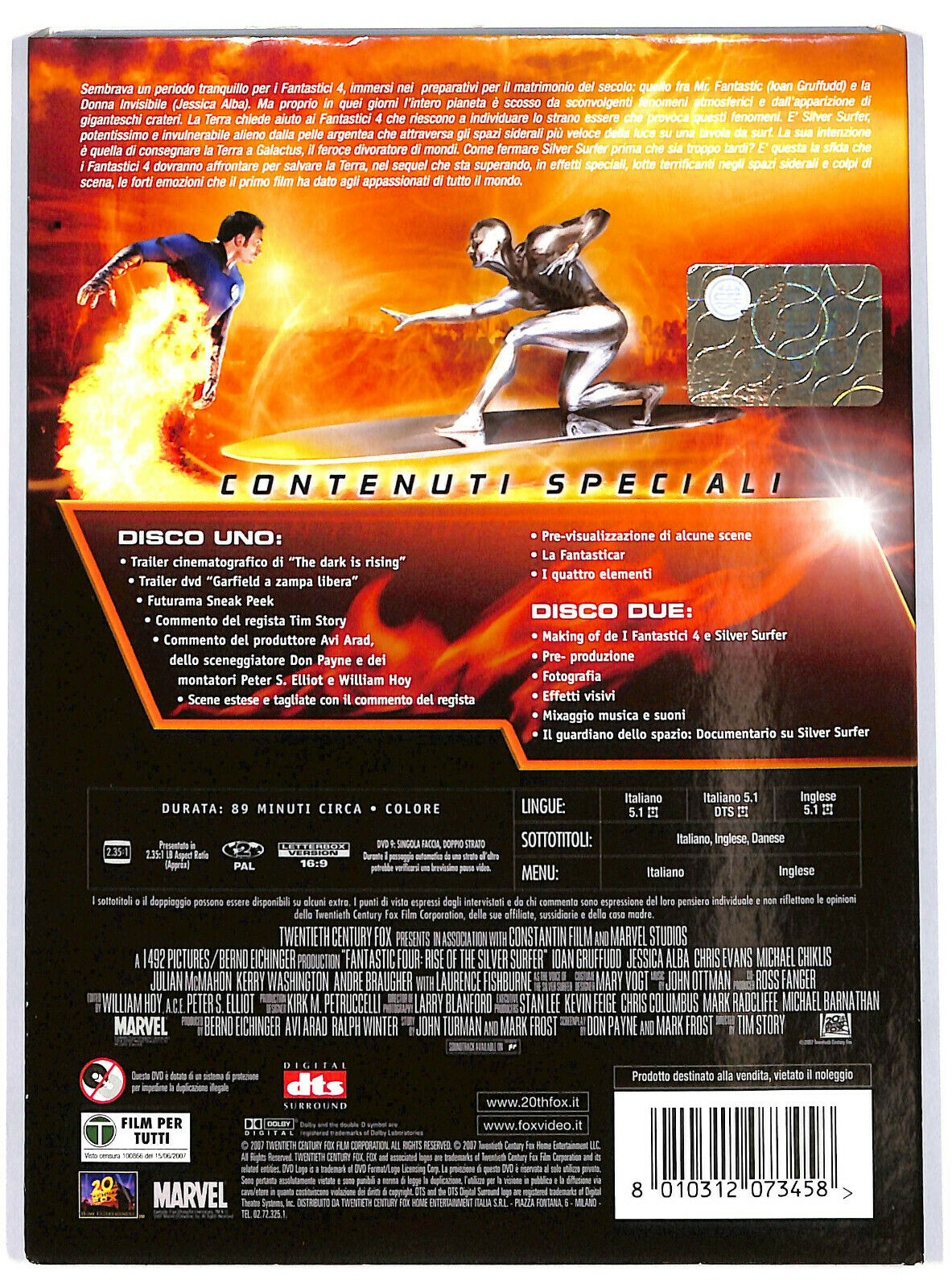 EBOND I Fantastici 4 E Silver Surferdizione Speciale 2 Dischi DVD DB738314