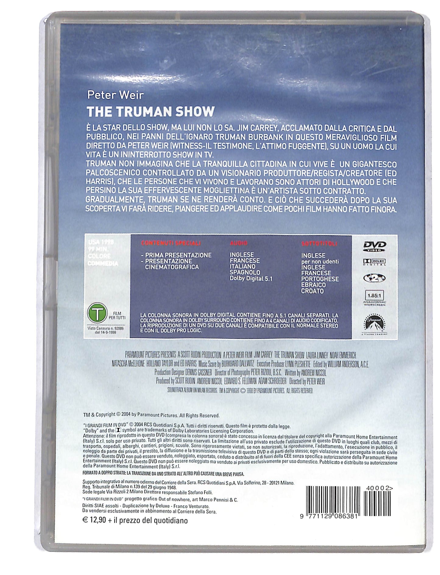 EBOND I Grandi film in dvd - The Truman show EDITORIALE DVD DB738361
