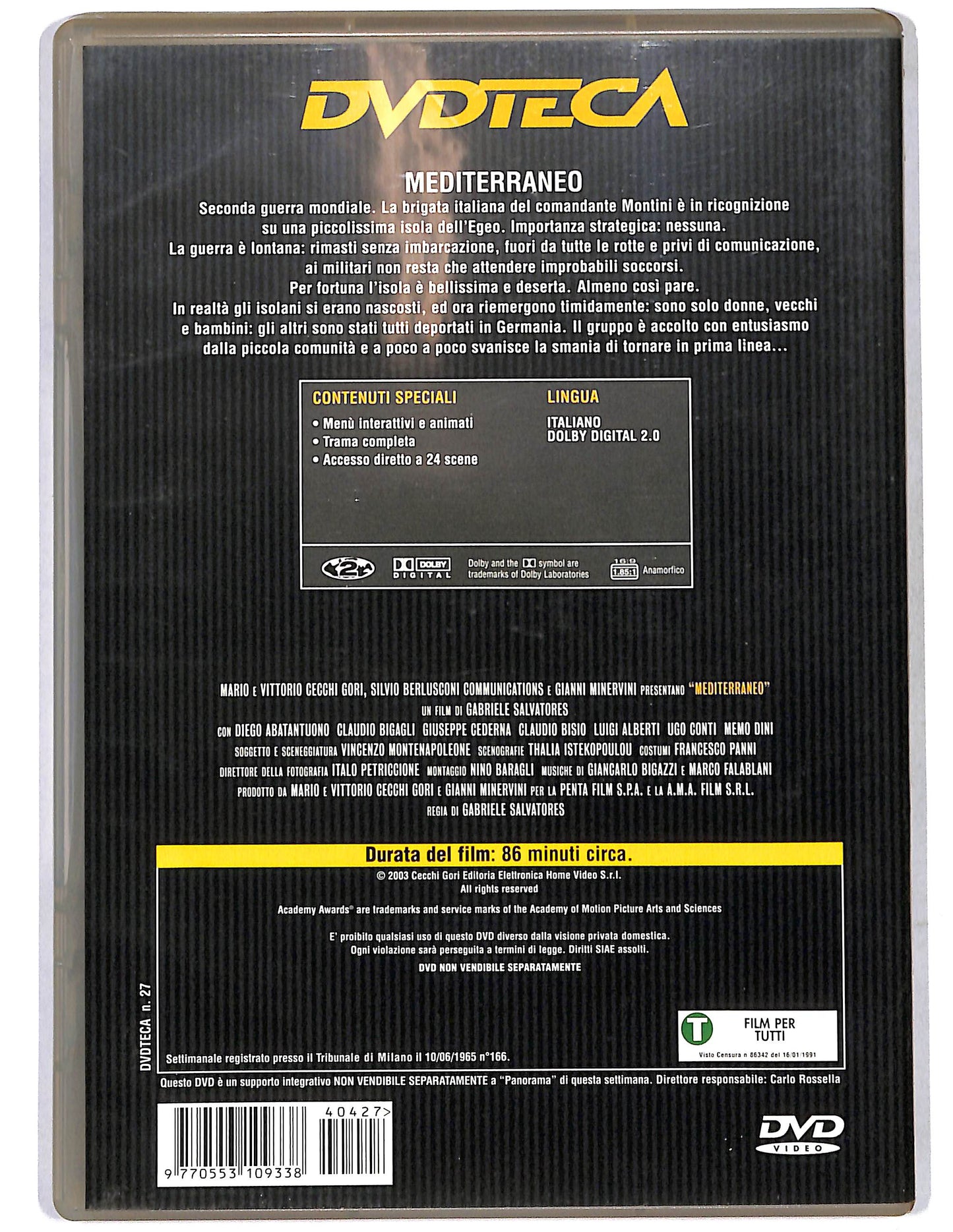 EBOND Mediterraneo EDITORIALE DVD DB738821