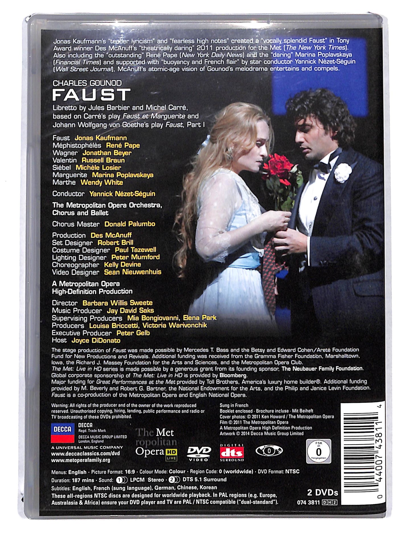 EBOND Gounod Faust - Kaufmann Poplavskaya Pape DVD DB740102