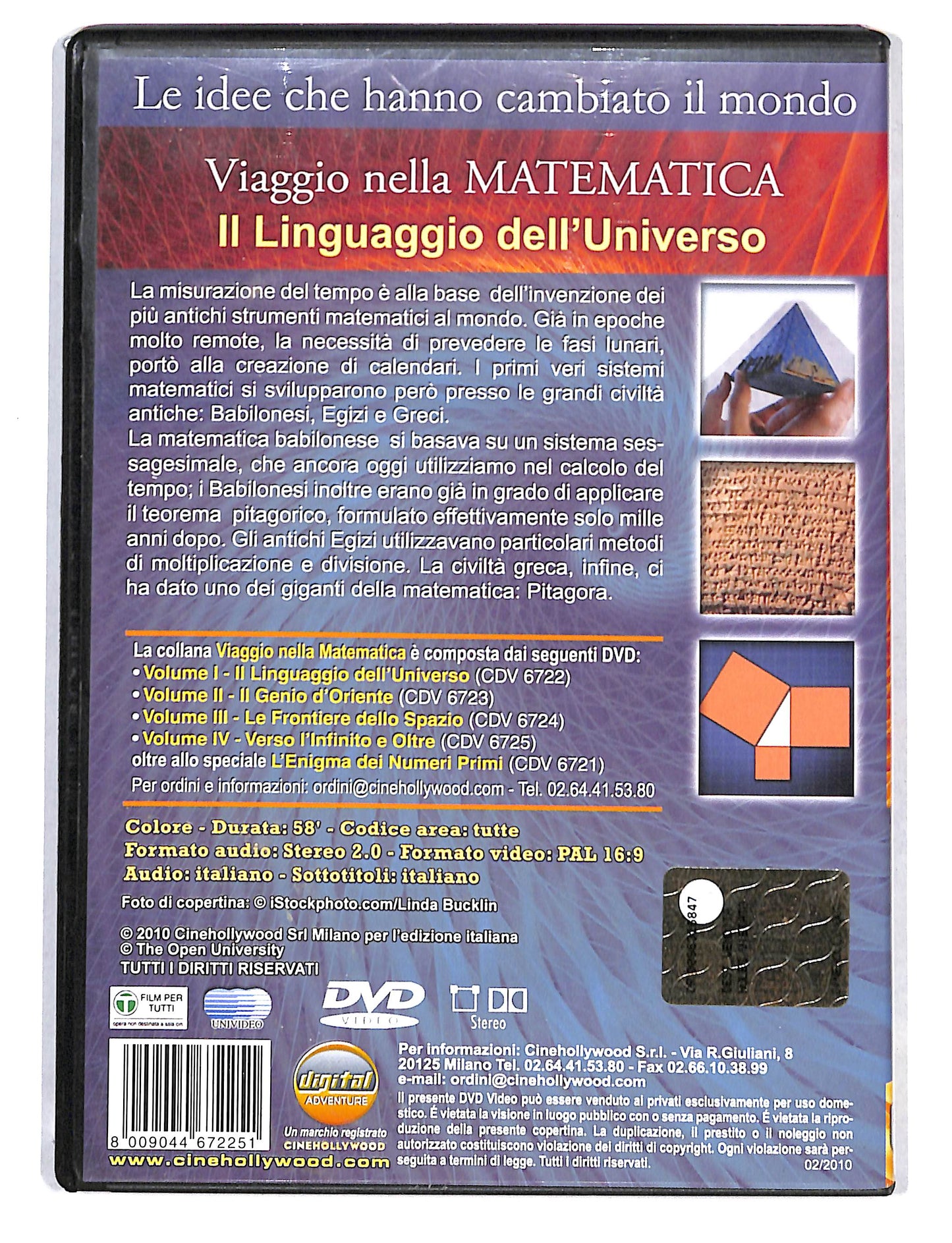 EBOND Viaggio nella matematica il linguaggio dell'Universo DVD DB740127