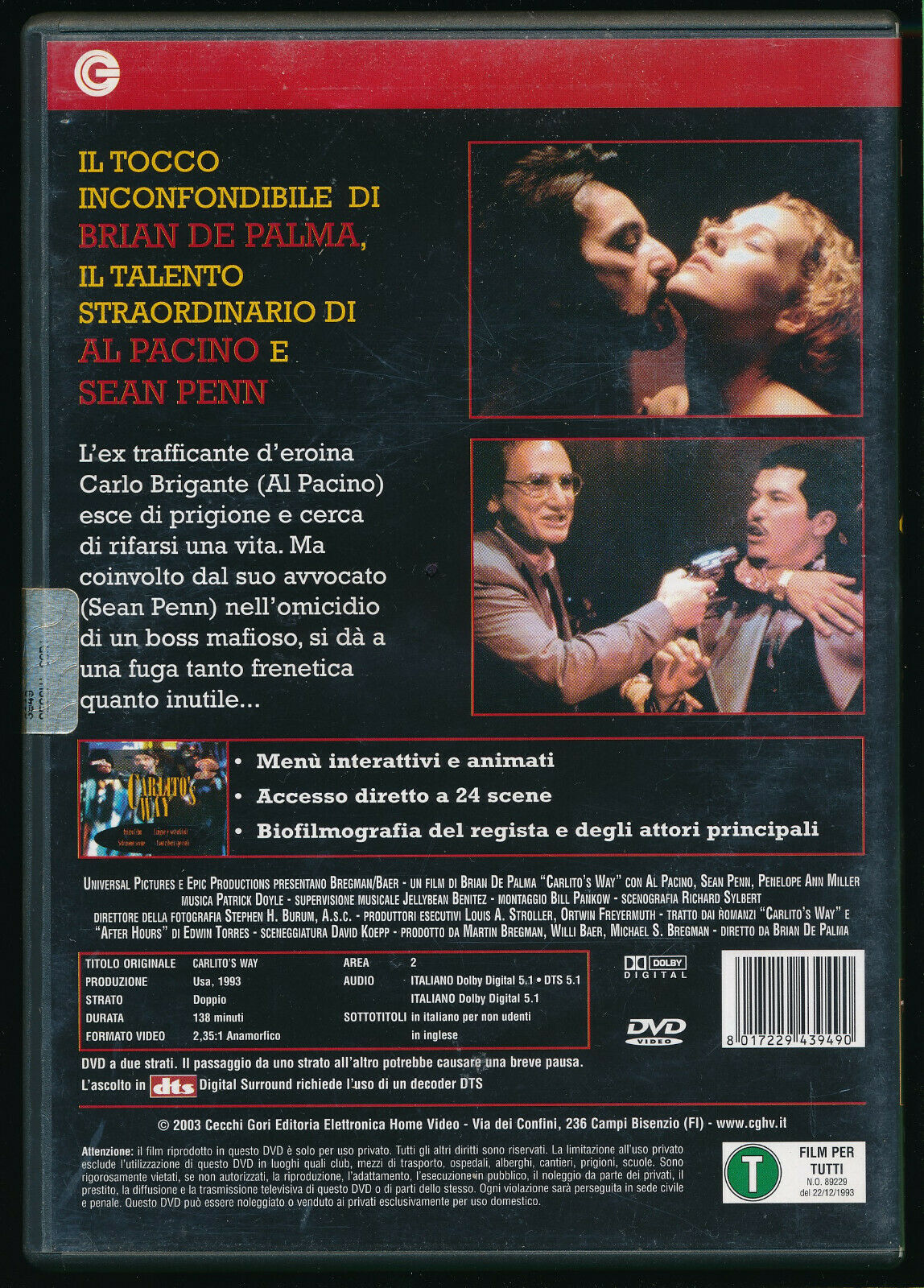 EBOND Carlito's Way NOLEGGIO DVD DB740827